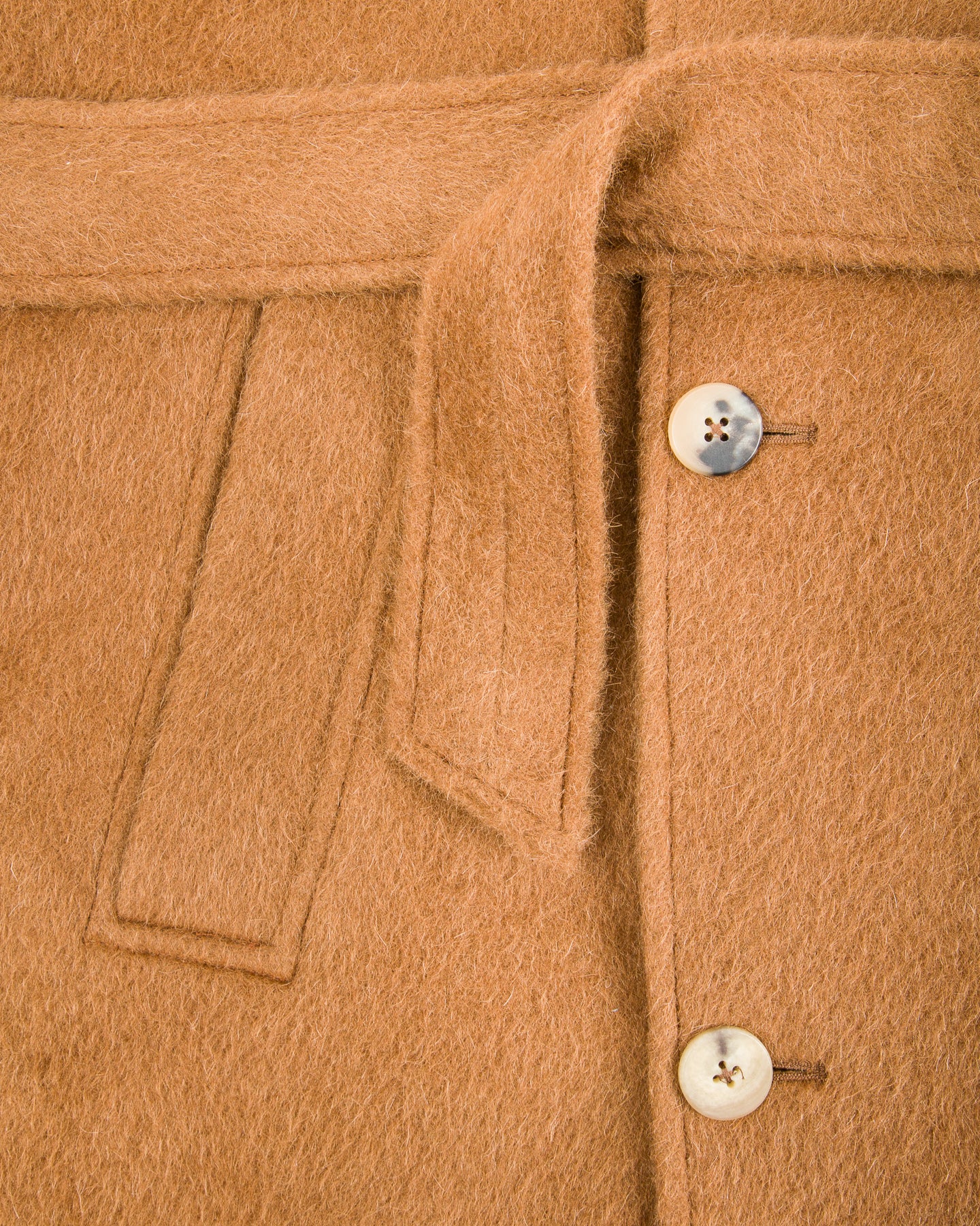 De Bonne Facture Grandad Coat - Pecan Alpaca - Standard & Strange