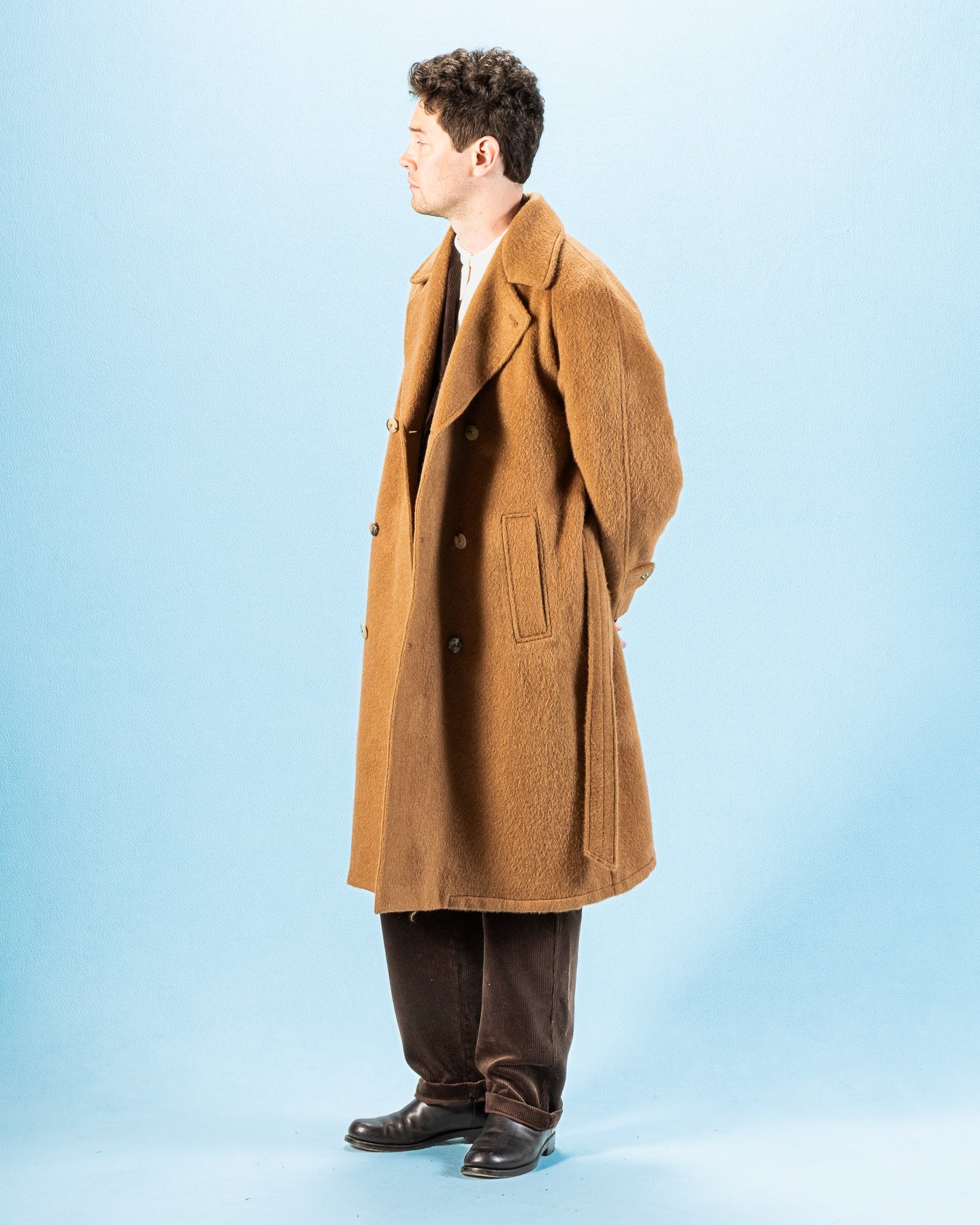 De Bonne Facture Grandad Coat - Pecan Alpaca - Standard & Strange