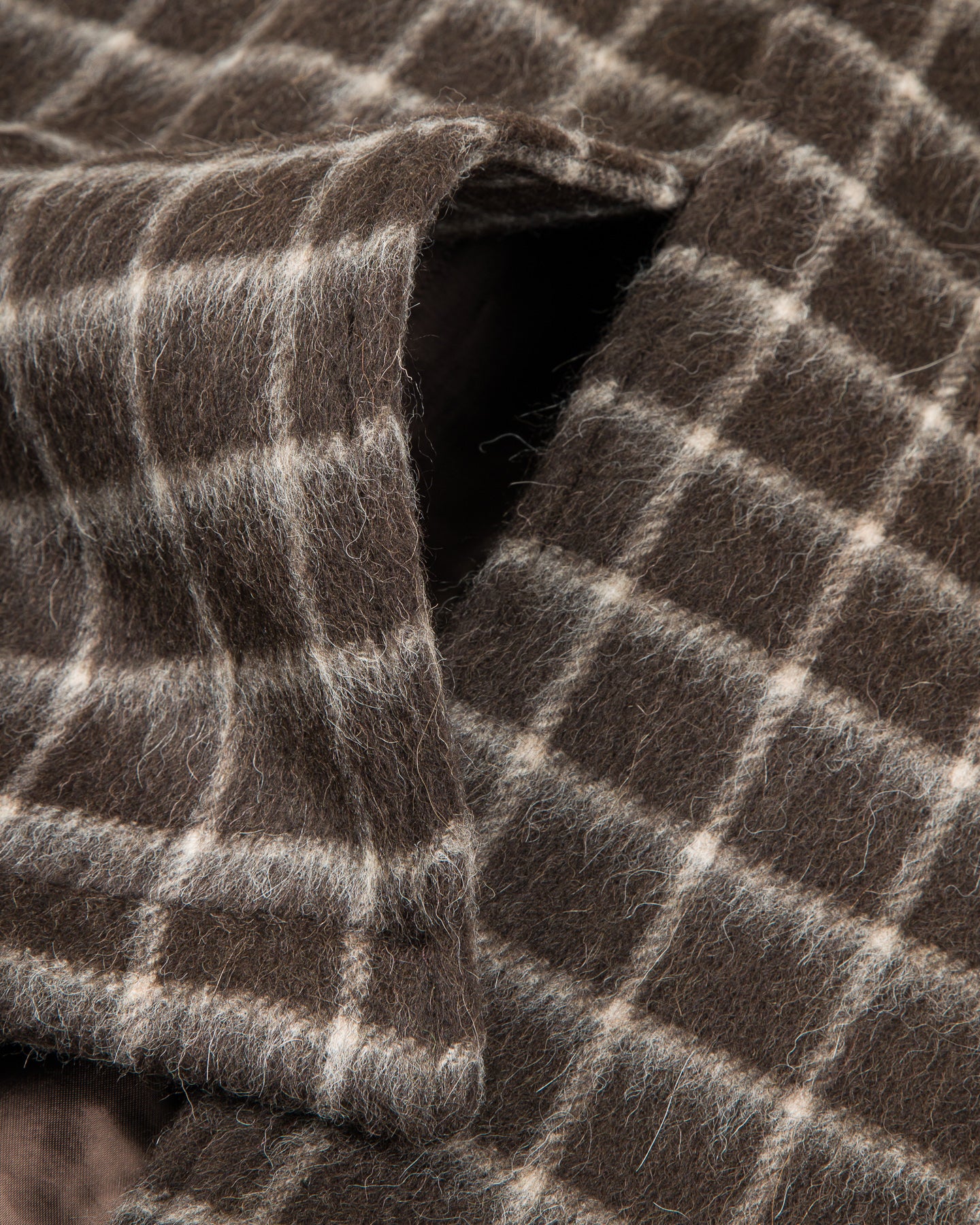 De Bonne Facture Overcoat - Brown Windowpane Check - Standard & Strange