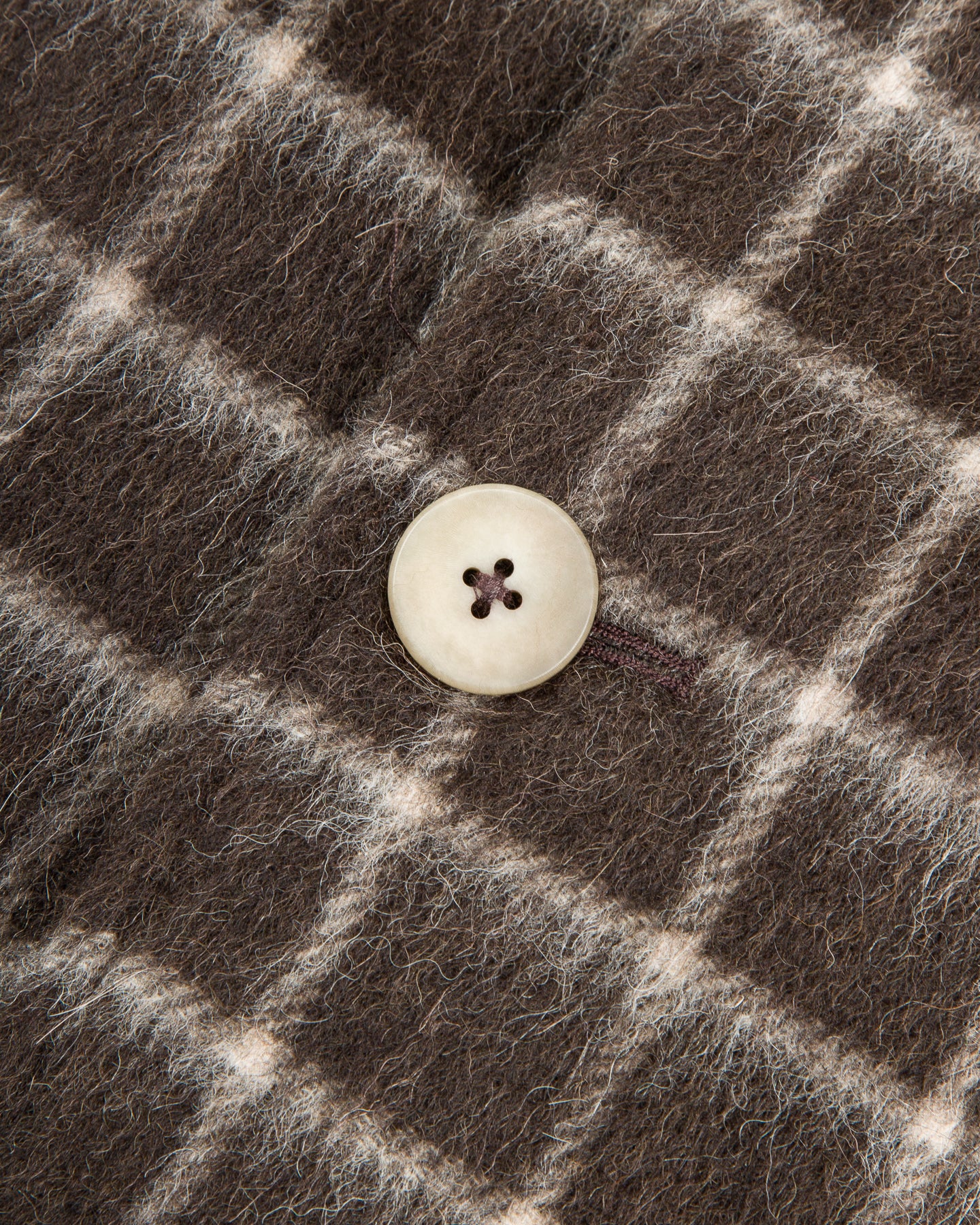 De Bonne Facture Overcoat - Brown Windowpane Check - Standard & Strange