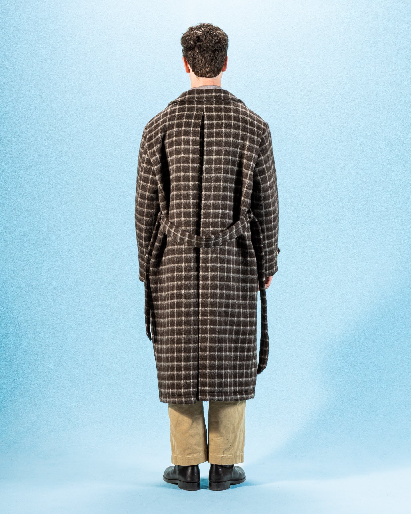De Bonne Facture Overcoat - Brown Windowpane Check - Standard & Strange