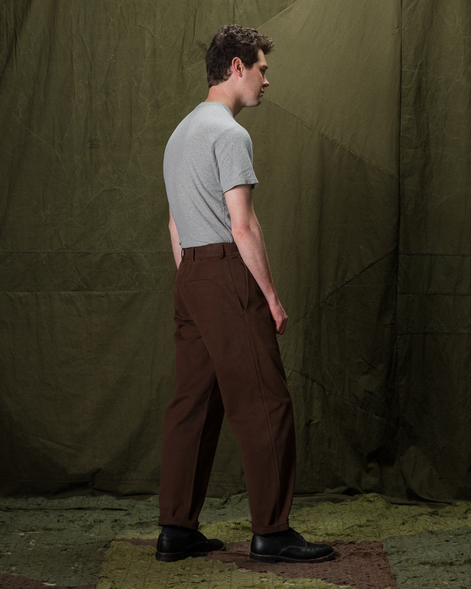 De Bonne Facture Balloon Trousers - Brown Heavy Cotton Drill - Standard & Strange