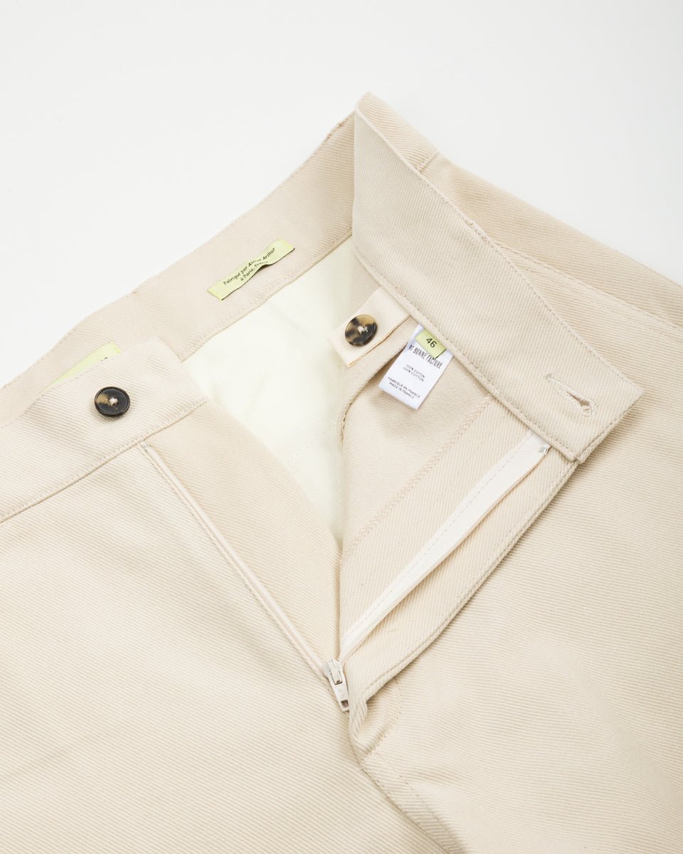 De Bonne Facture Balloon Trousers - Cream Heavy Cotton Drill - Standard & Strange