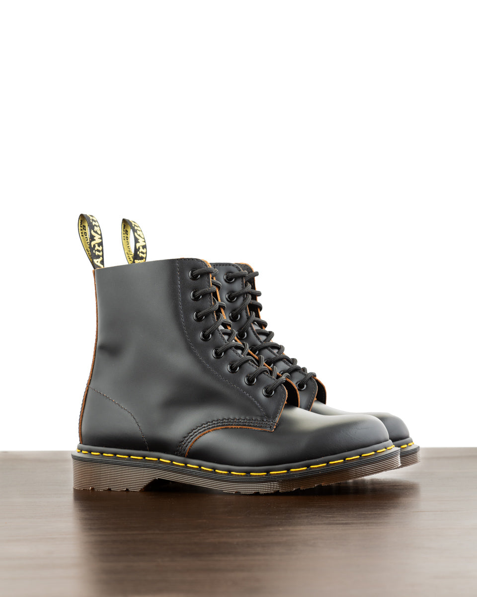 Dr. Martens 1460 Vintage Made in England Lace Up Boots - Black