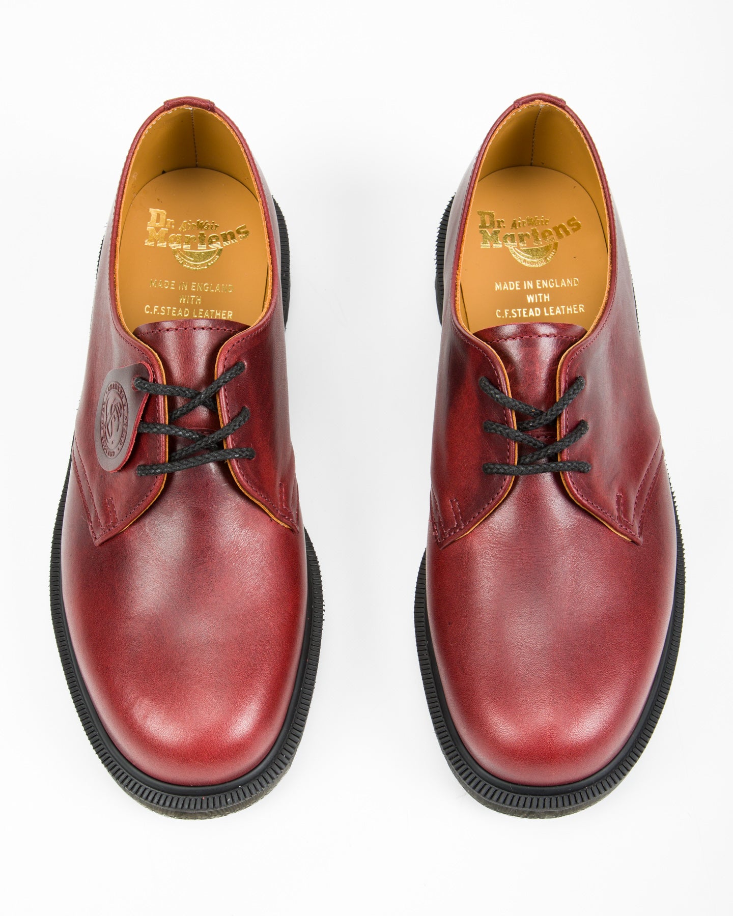Dr. Martens 1461 Made in England 3-Eye Shoes - Burgundy Classic Calf - Standard & Strange