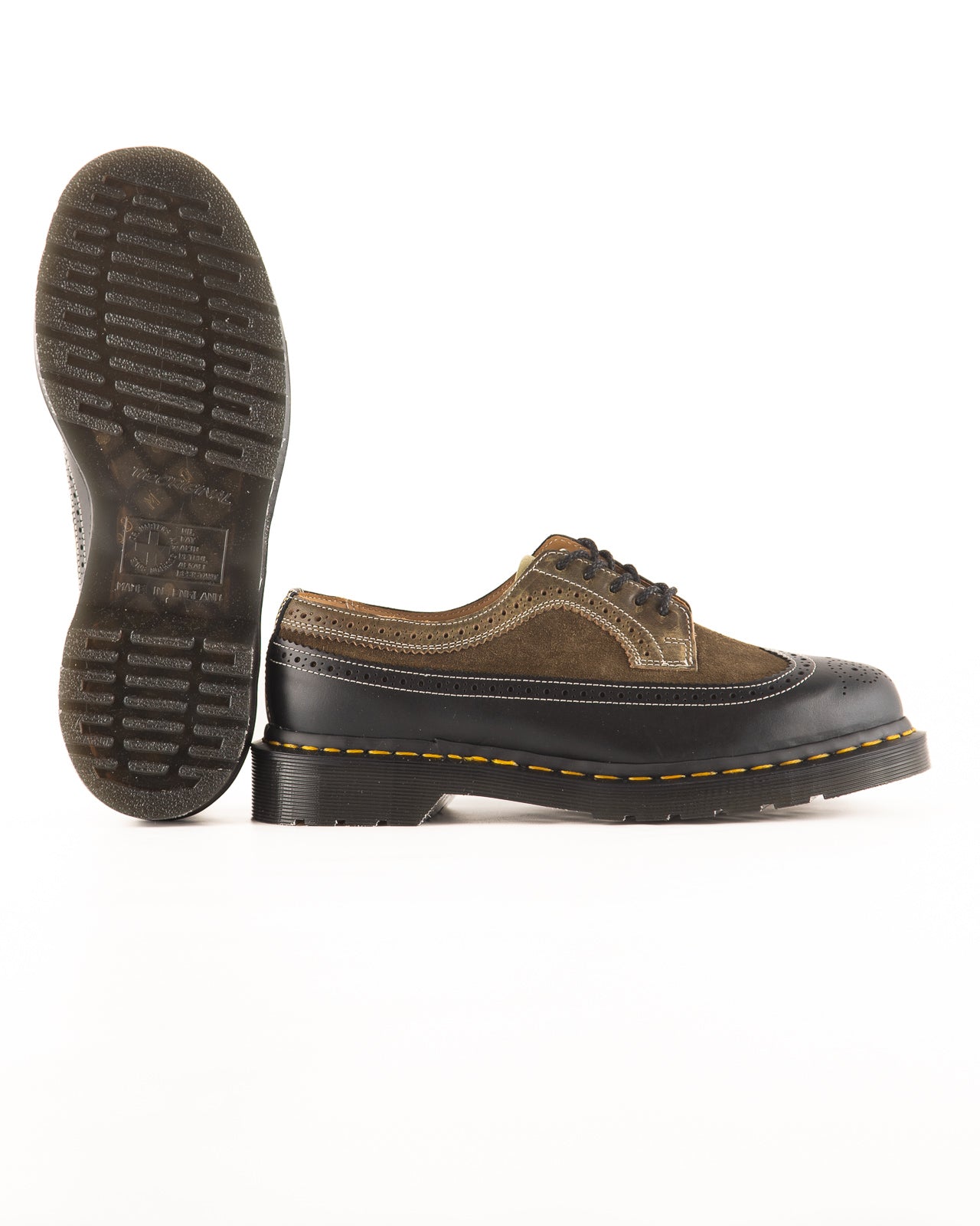 Dr. Martens 3989 Brogue Shoes - Green Multi Leather - Standard & Strange
