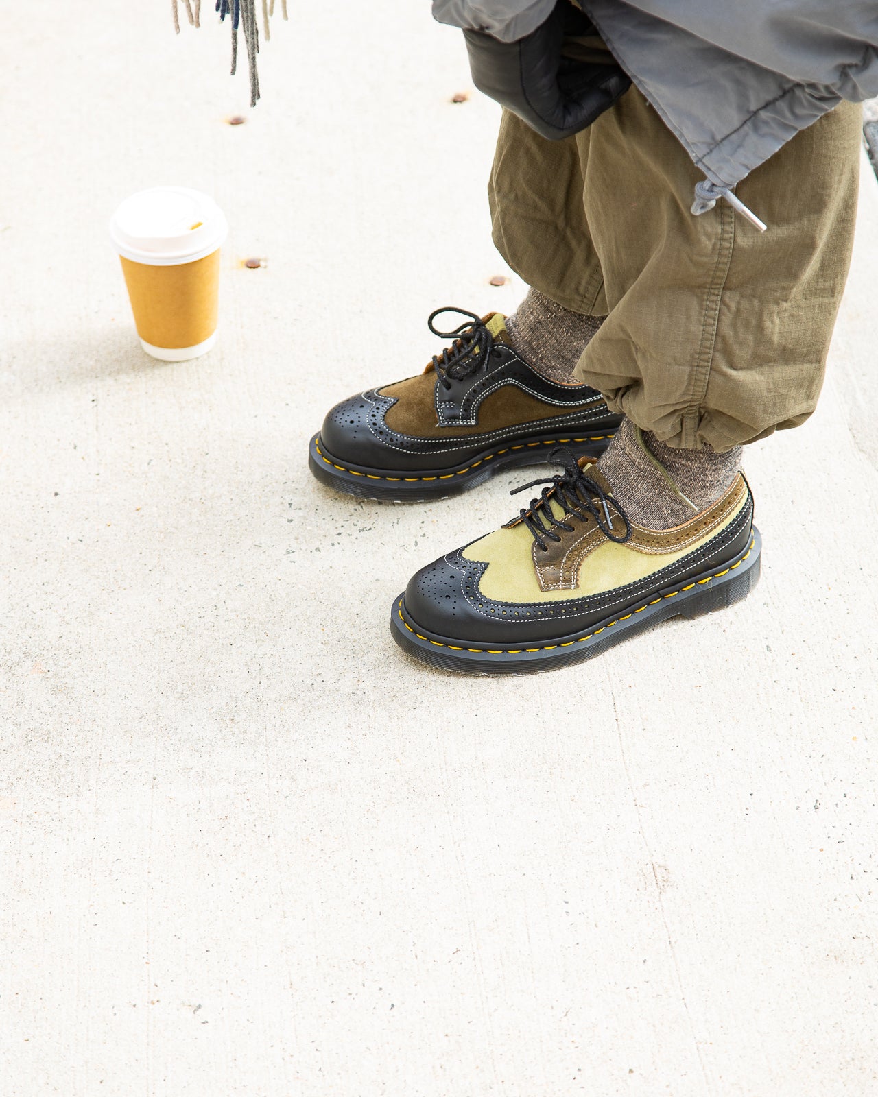 Dr. Martens 3989 Brogue Shoes - Green Multi Leather - Standard & Strange