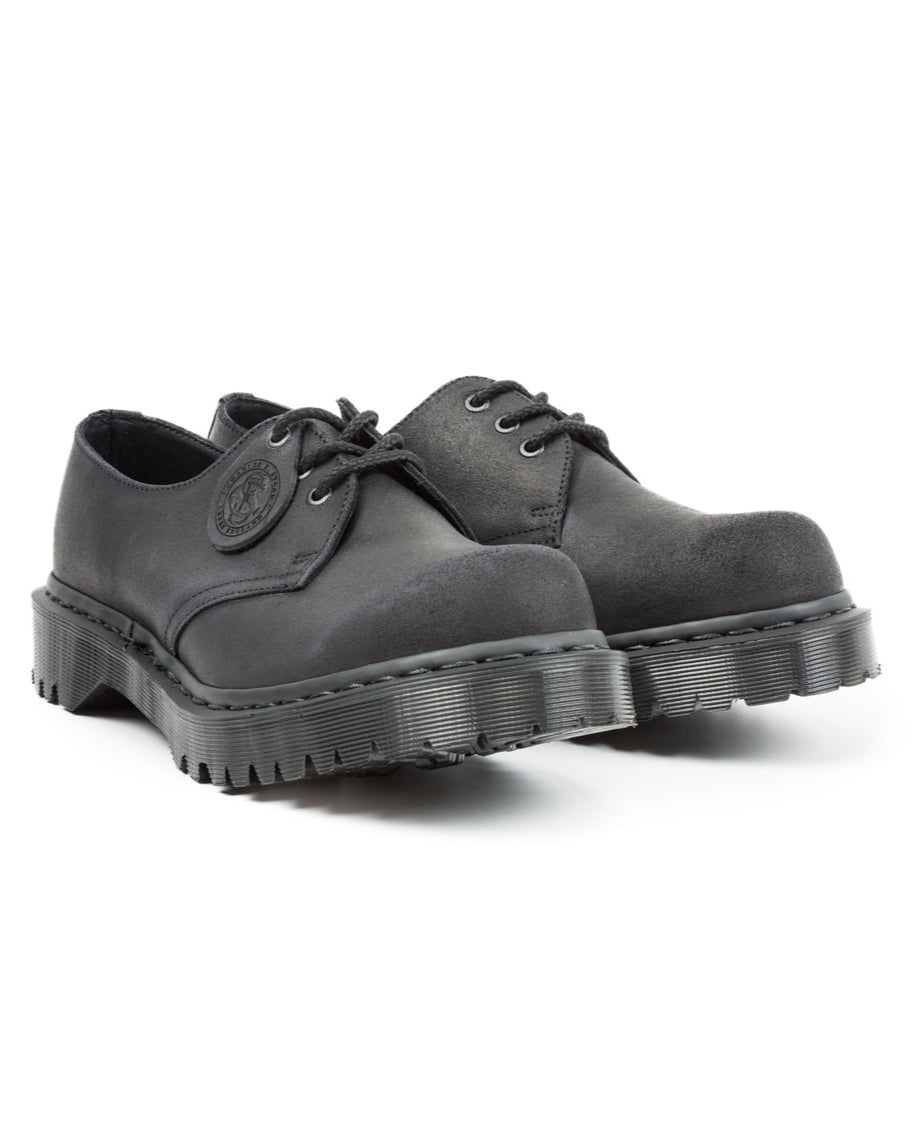 Dr. Martens 1461 Made in England Oxford Shoes - Black Waxy Commander - Standard & Strange