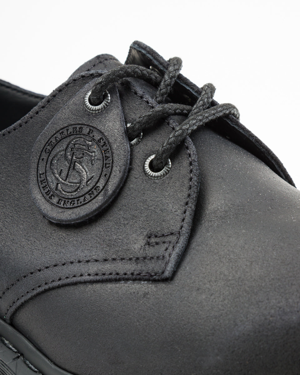 Dr. Martens 1461 Made in England Oxford Shoes - Black Waxy Commander - Standard & Strange