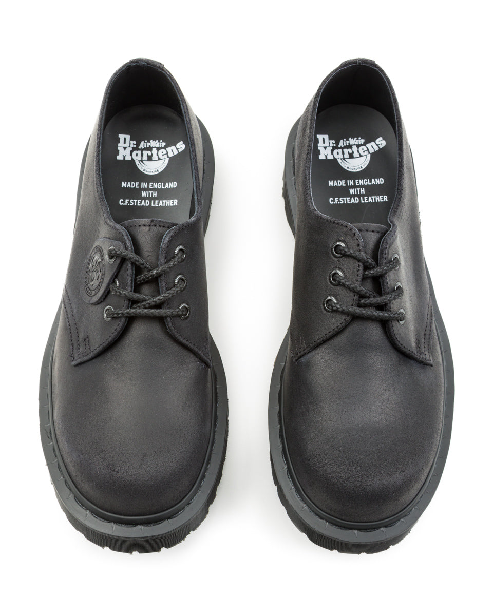 Dr. Martens 1461 Made in England Oxford Shoes - Black Waxy Commander - Standard & Strange