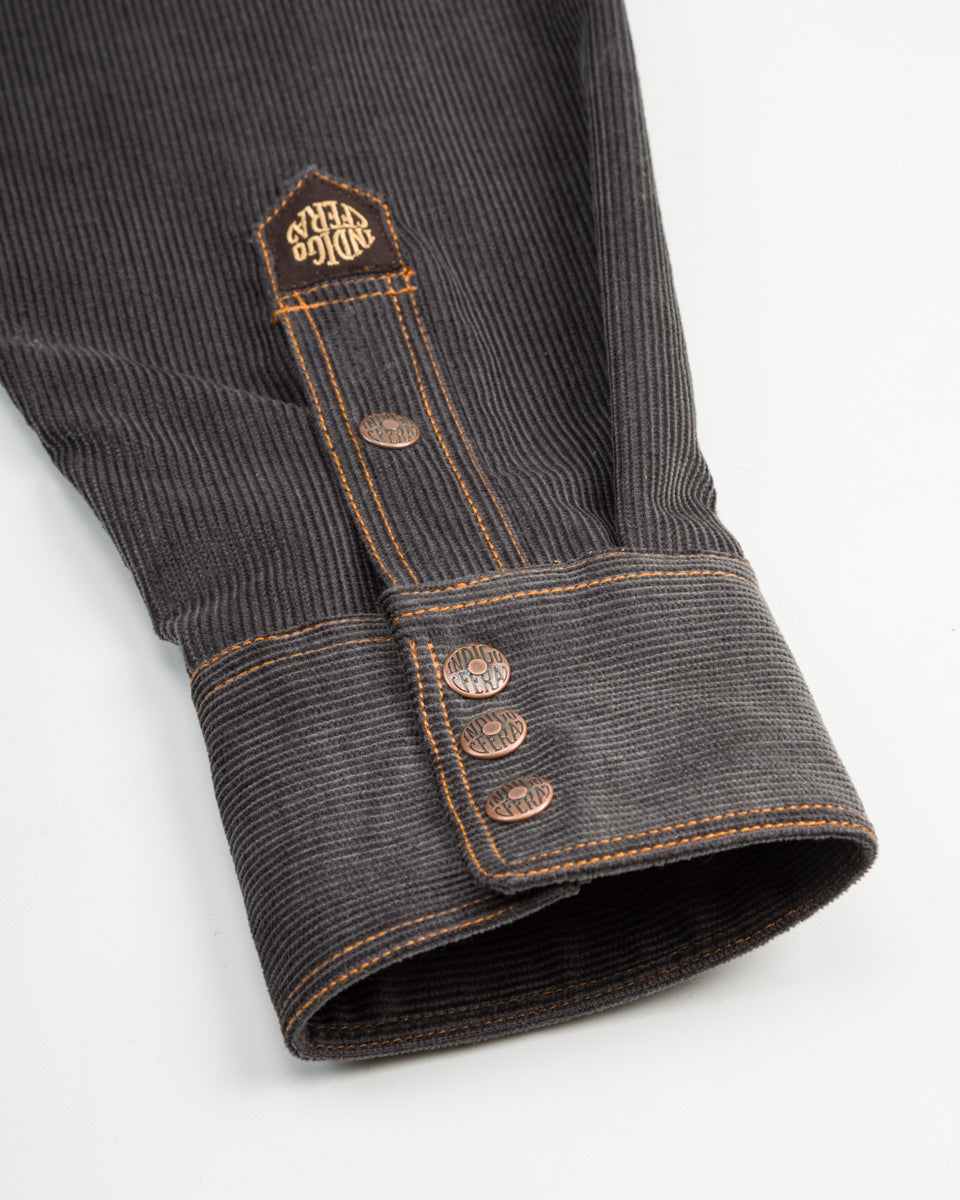 Indigofera Ryman Shirt - Steel Grey Corduroy - Standard & Strange