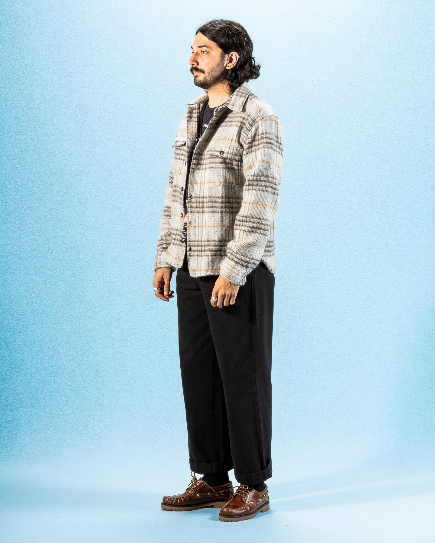 Freenote Benson Shirt - Smoke Plaid - Standard & Strange