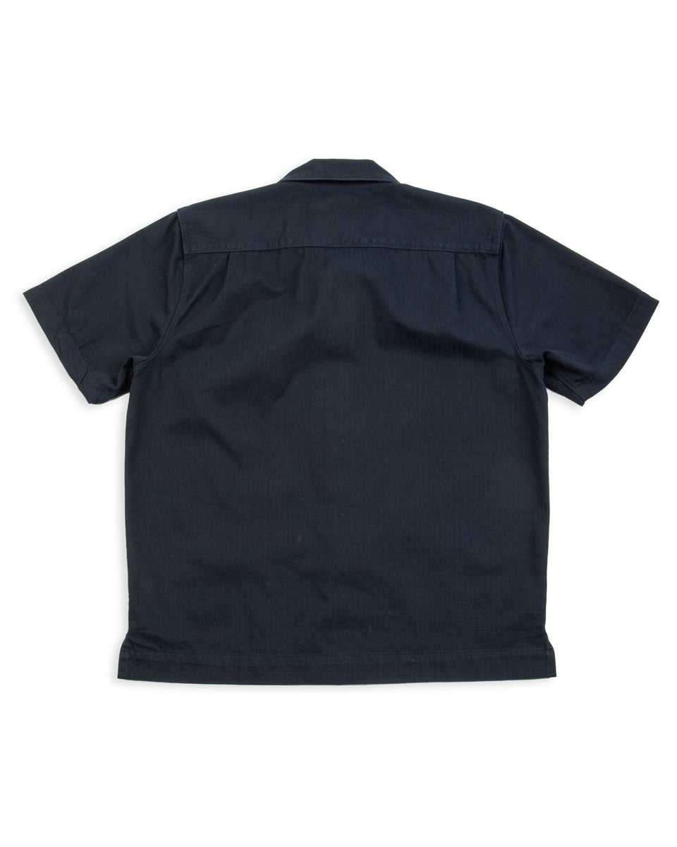 Freenote Cayucos S/S Shirt - Navy Herringbone - Standard & Strange