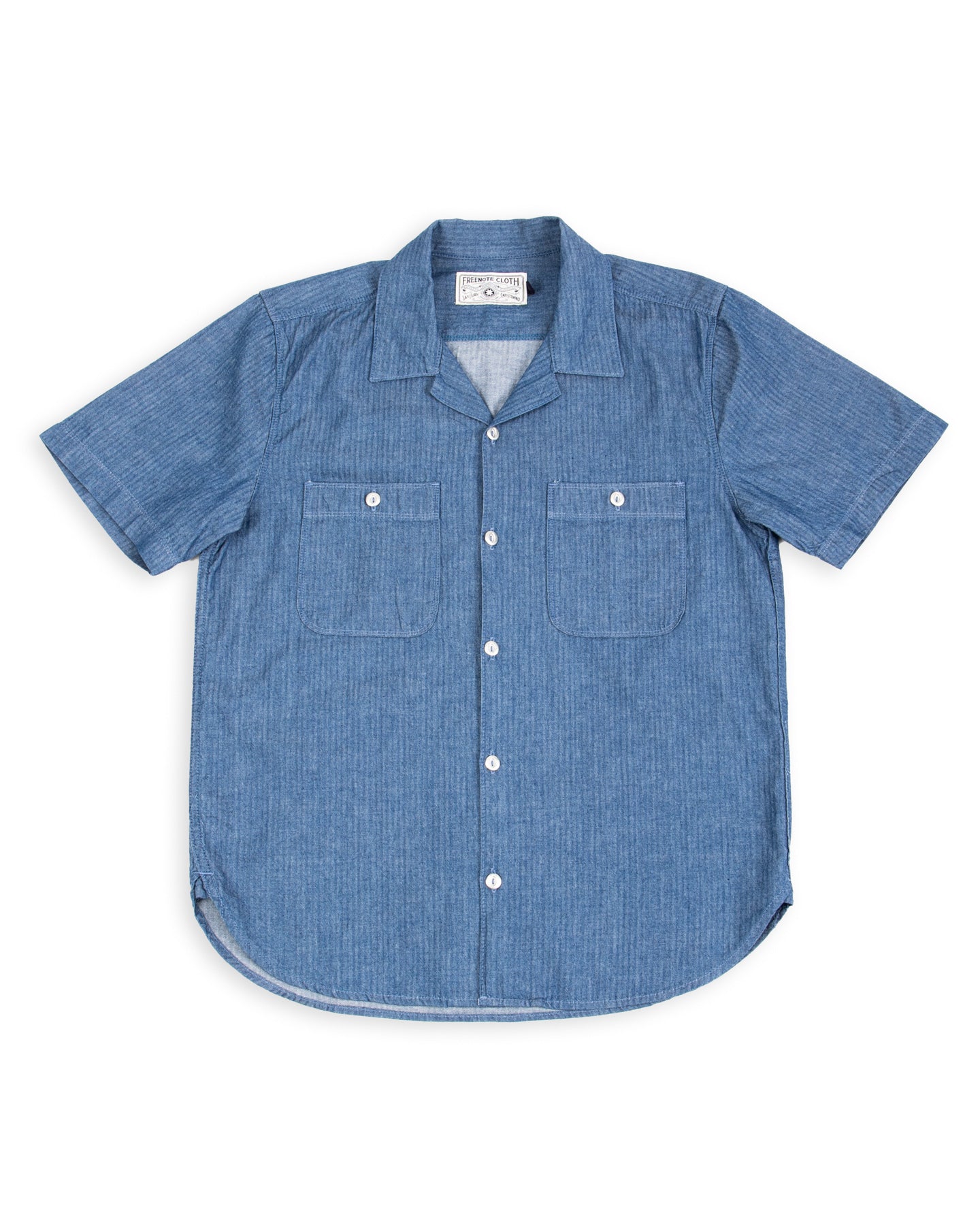 Dayton Shirt S/S - Blue Herringbone
