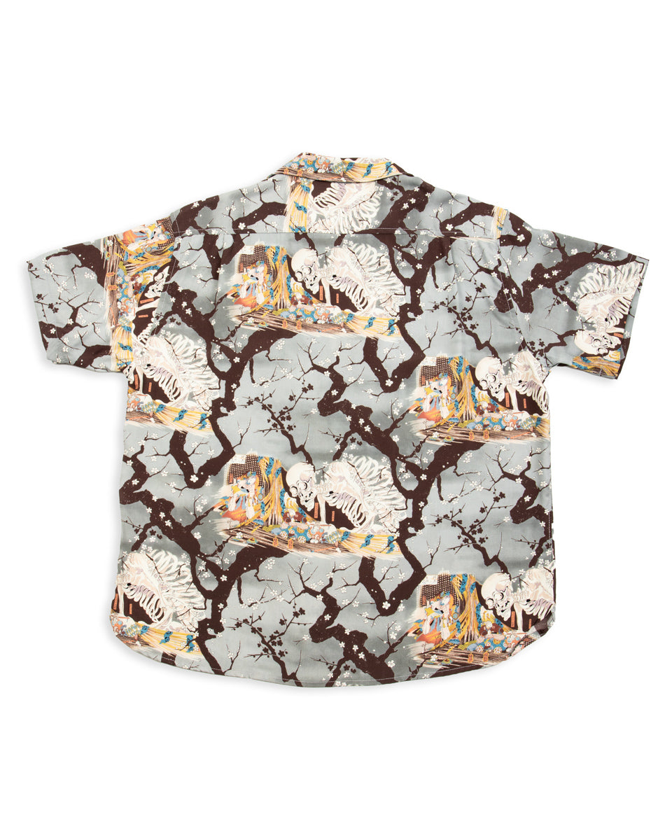 Freenote Hawaiian Shirt - Light Blue Skeleton - Standard & Strange