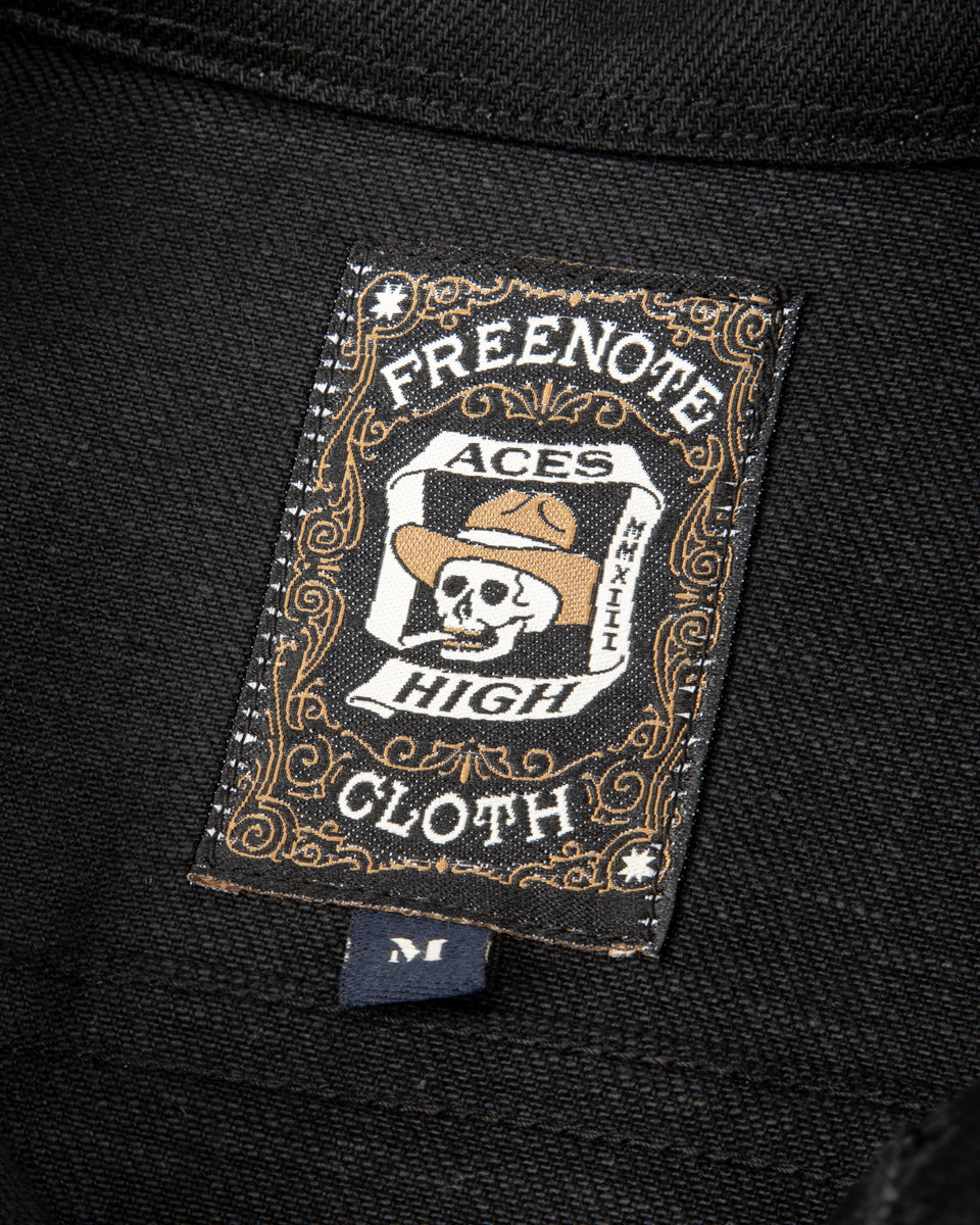 Freenote High Low Jacket - Aces High 14oz Black - Standard & Strange