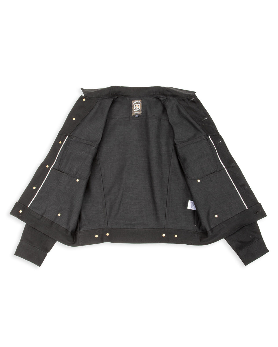 Freenote High Low Jacket - Aces High 14oz Black - Standard & Strange