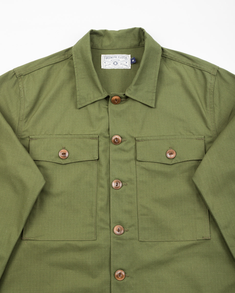Freenote Midway CPO Shirt - Olive Ripstop - Standard & Strange