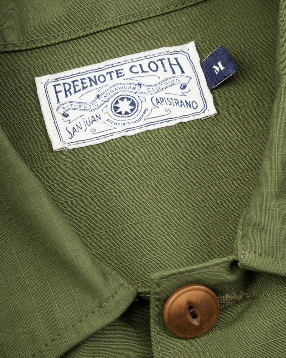 Freenote Midway CPO Shirt - Olive Ripstop - Standard & Strange