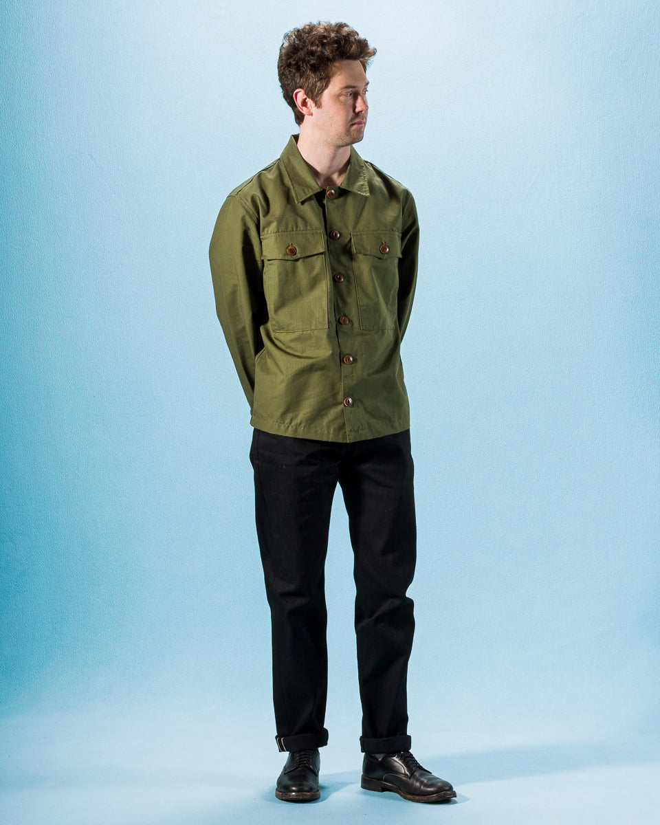 Freenote Midway CPO Shirt - Olive Ripstop - Standard & Strange