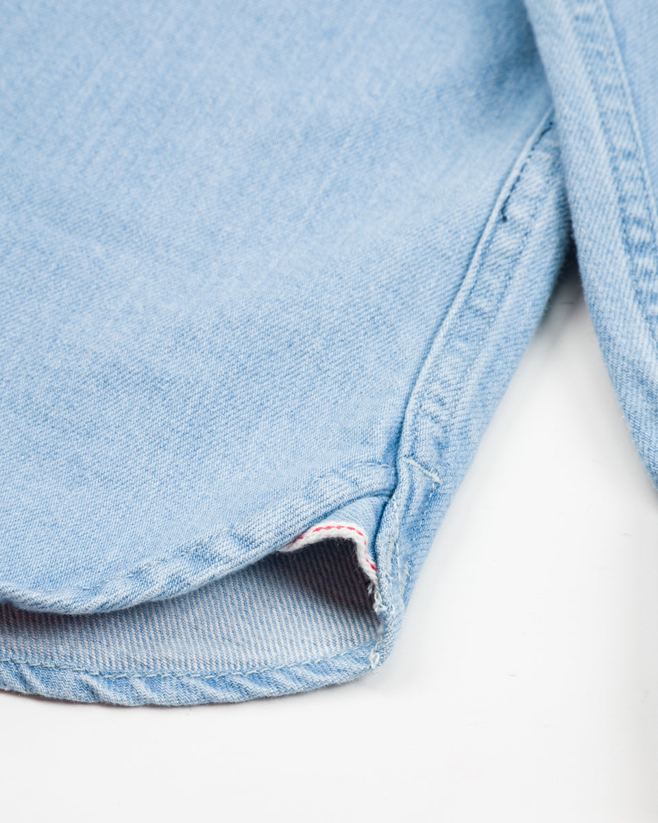 Freenote Modern Western Shirt - 11oz Bleached Denim / Turquoise - Standard & Strange