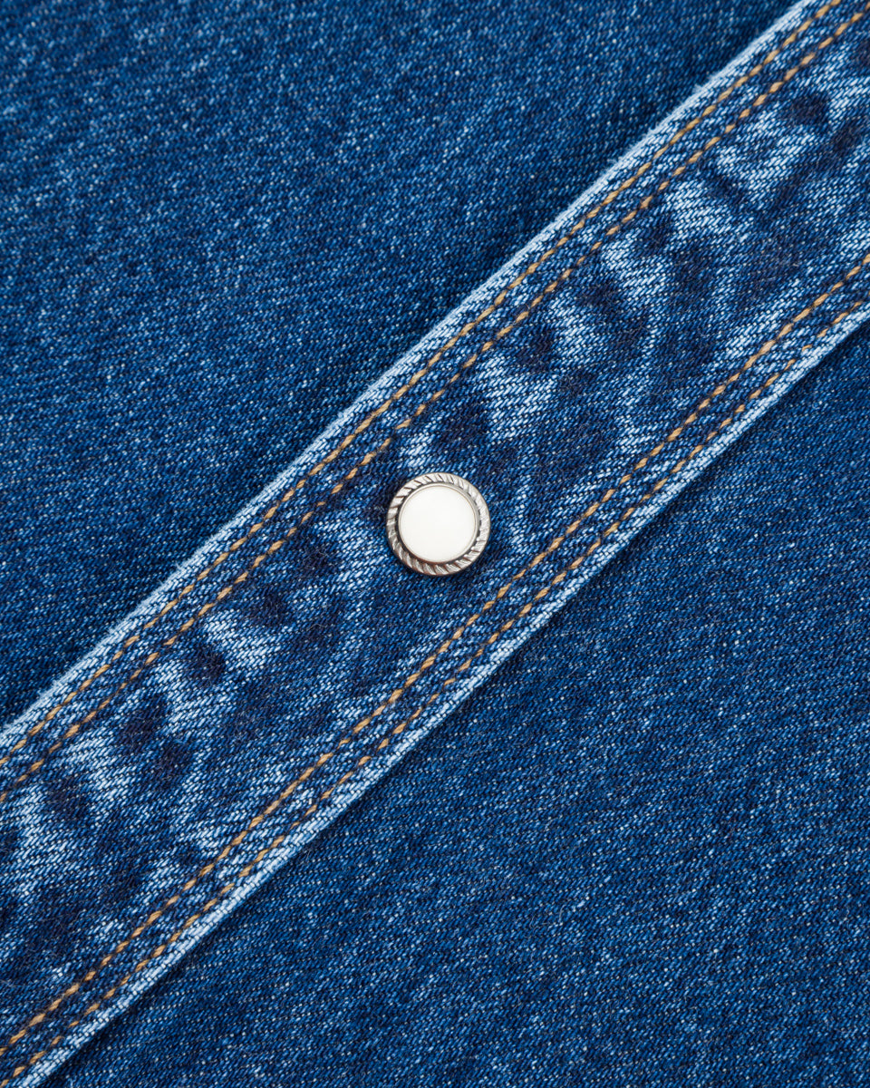 Freenote Modern Western Shirt - Stone Washed 11oz Denim - Standard & Strange