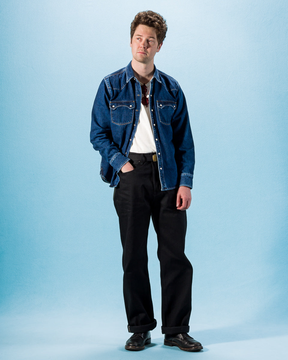 Freenote Modern Western Shirt - Stone Washed 11oz Denim - Standard & Strange