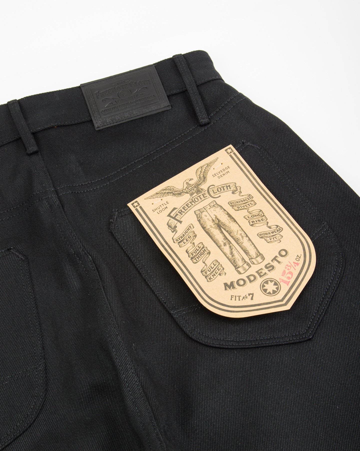 Freenote Modesto Straight Fit - 15.75oz Black/Black - Standard & Strange