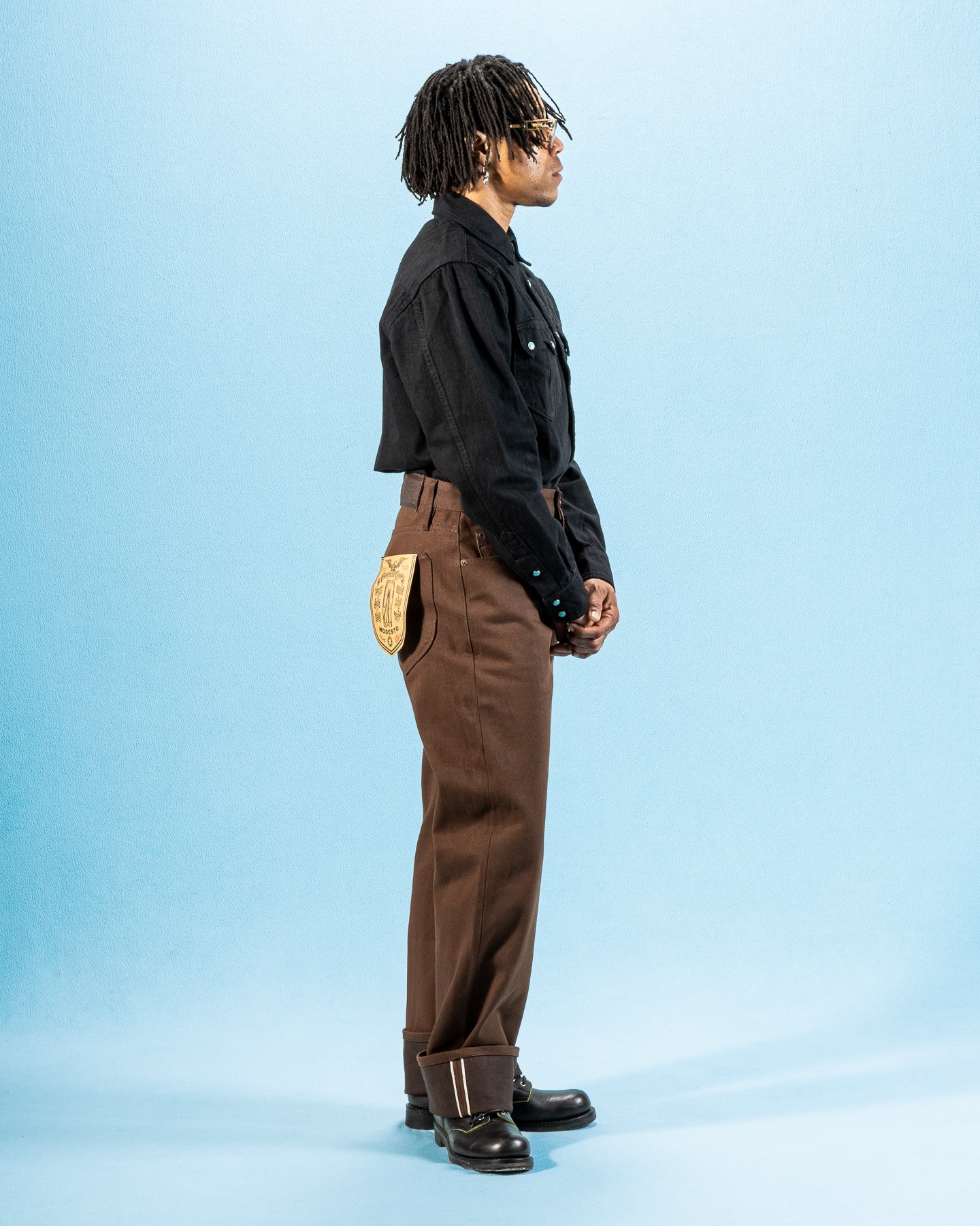 Freenote Modesto Straight Fit - 15oz Dark Brown Denim - Standard & Strange