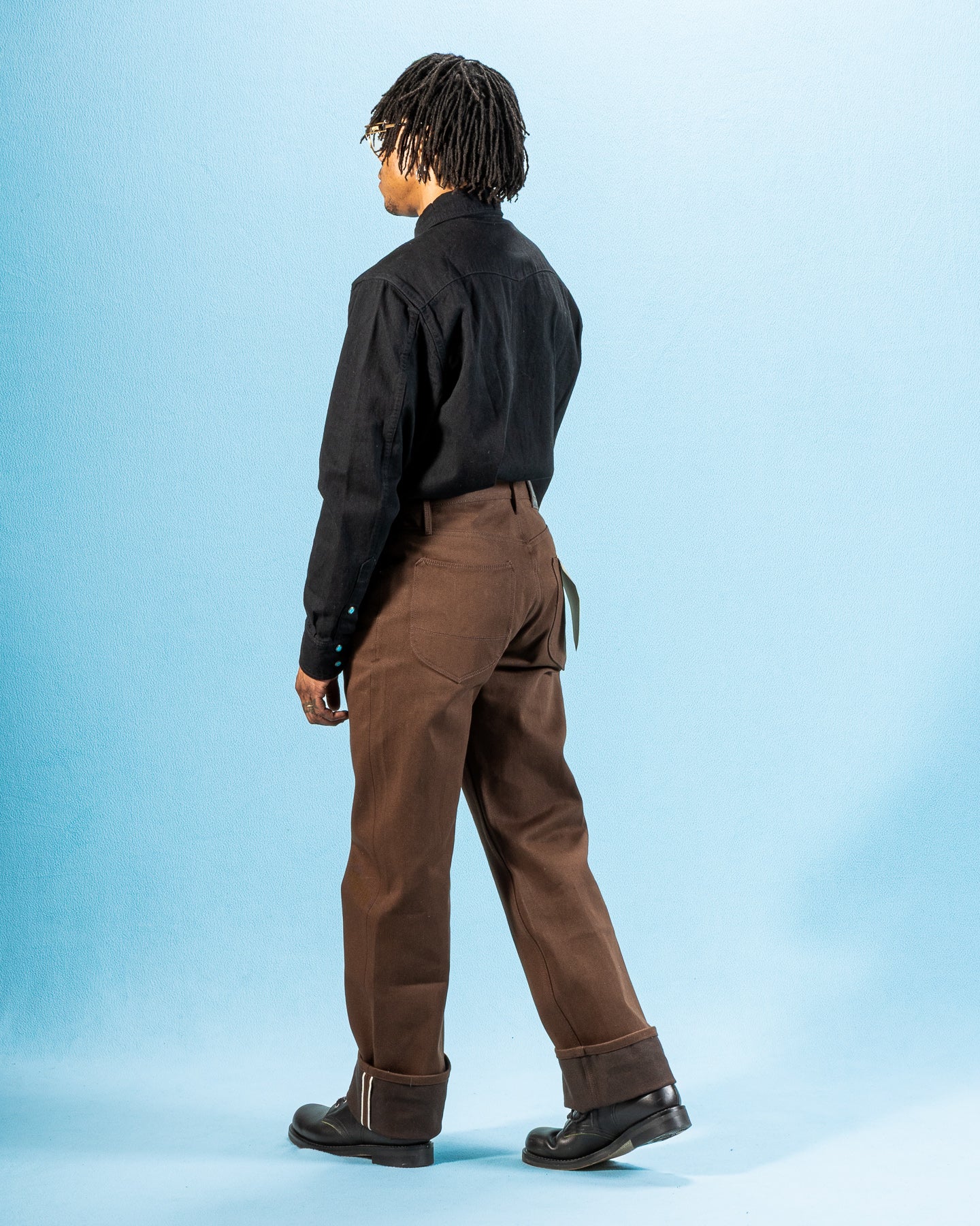 Freenote Modesto Straight Fit - 15oz Dark Brown Denim - Standard & Strange