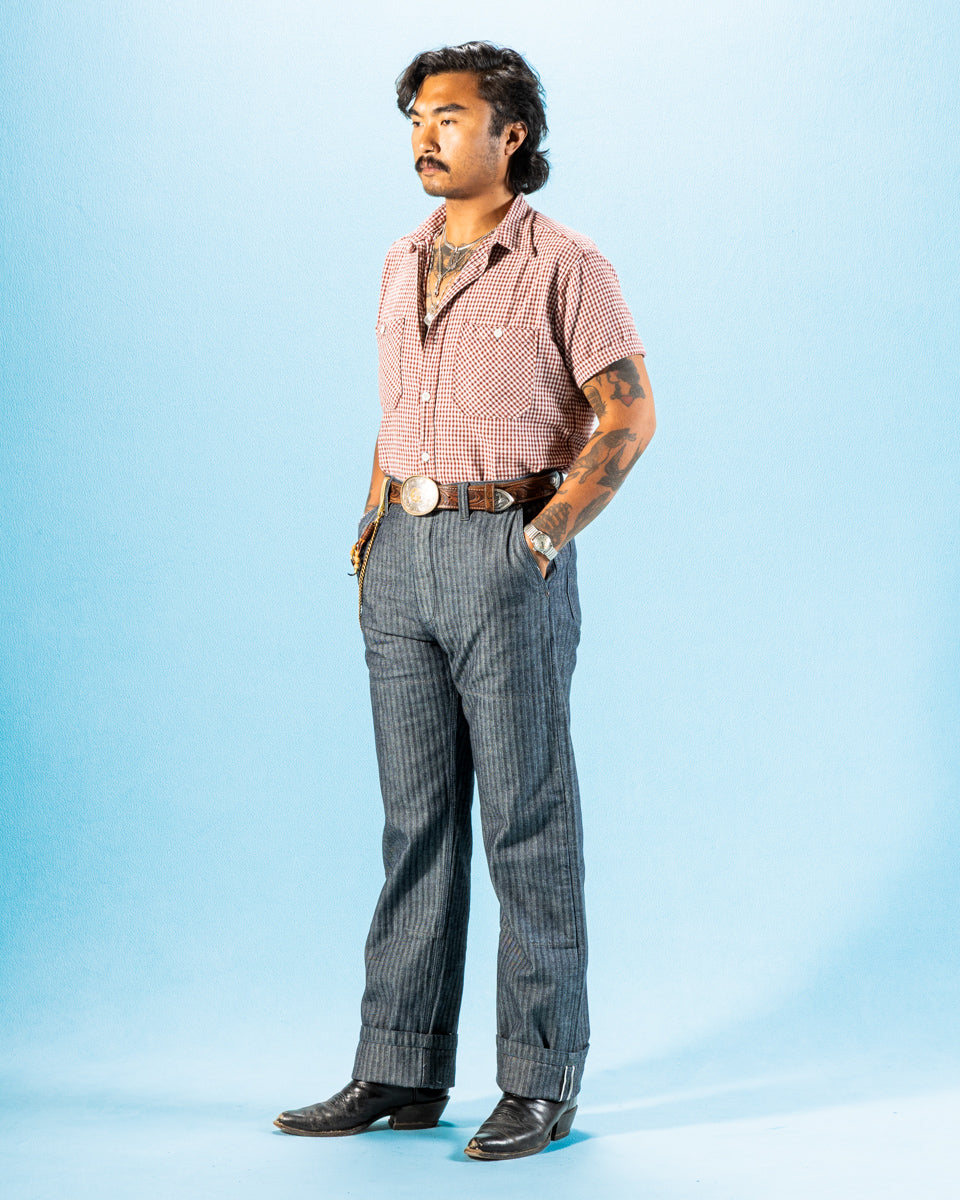 Freenote Ortega Pant - 13oz Grey Herringbone - Standard & Strange