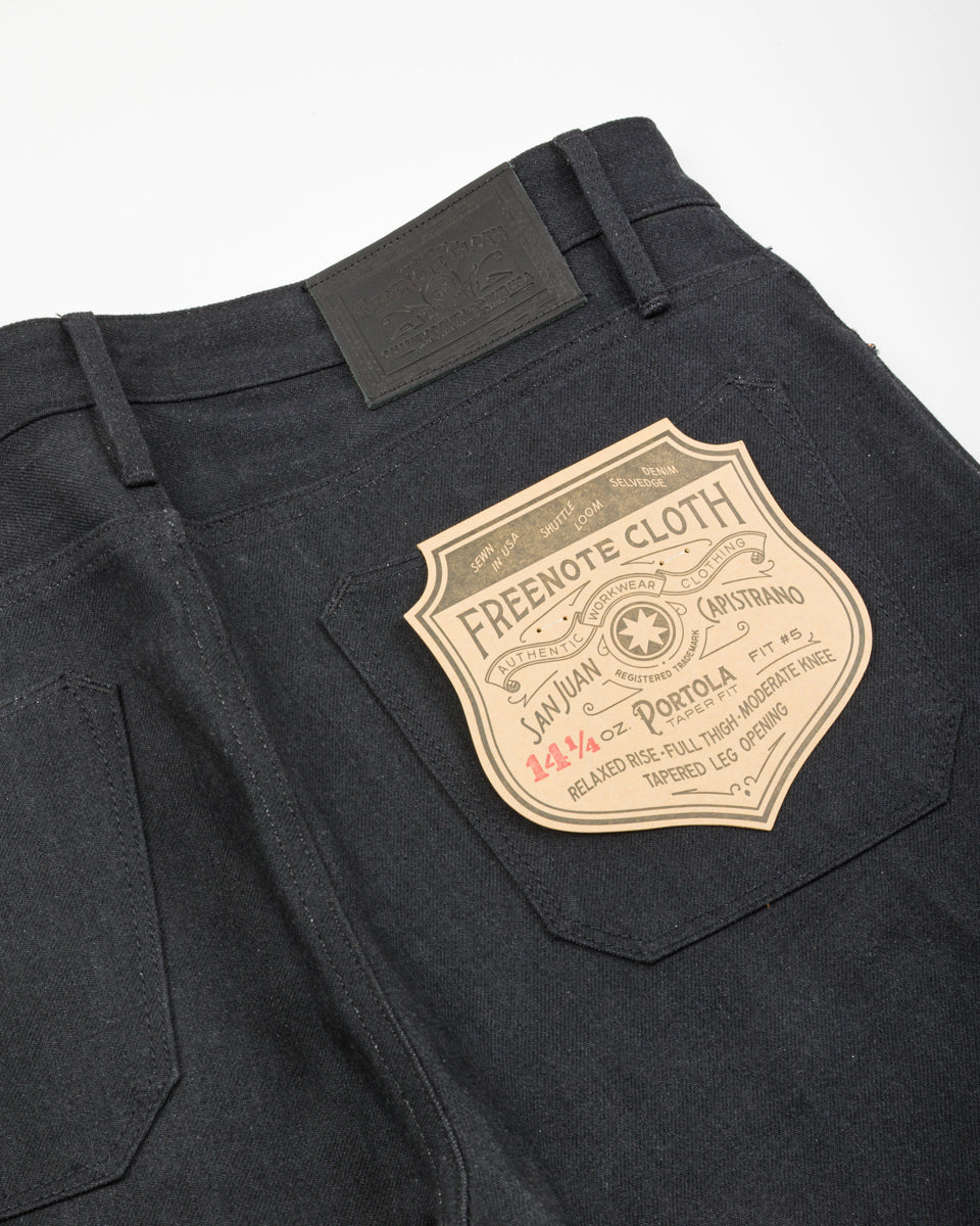 Freenote Portola Classic Taper - 14.25oz Black/Gray Selvedge - Standard & Strange