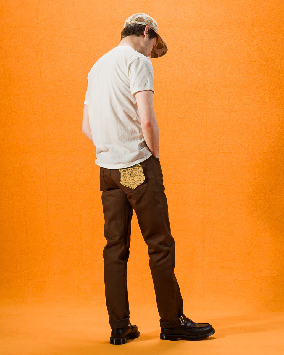 Freenote Portola Classic Taper - 15oz Dark Brown Denim - Standard & Strange