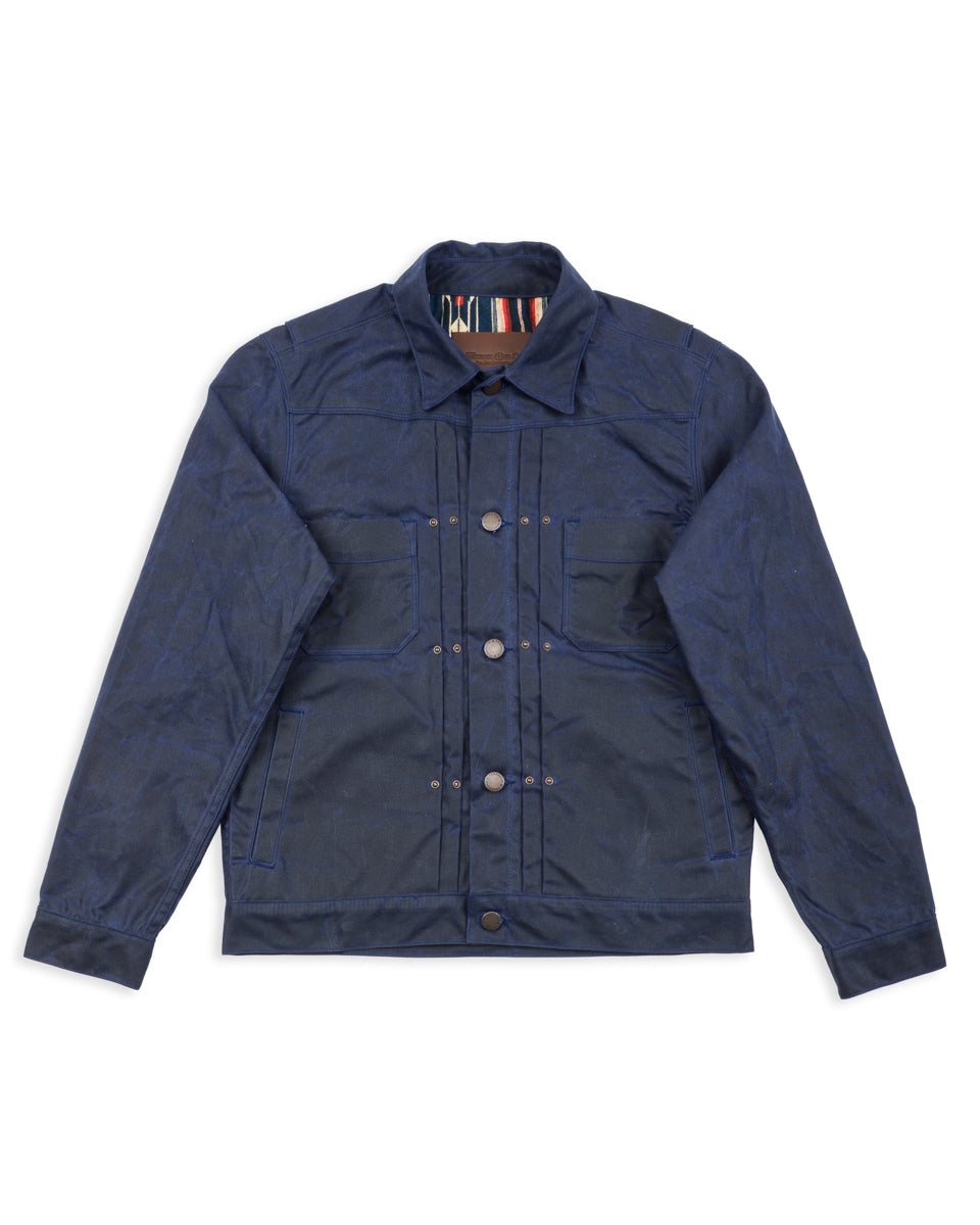 Freenote RJ-1 Jacket - Navy Waxed Canvas - Standard & Strange