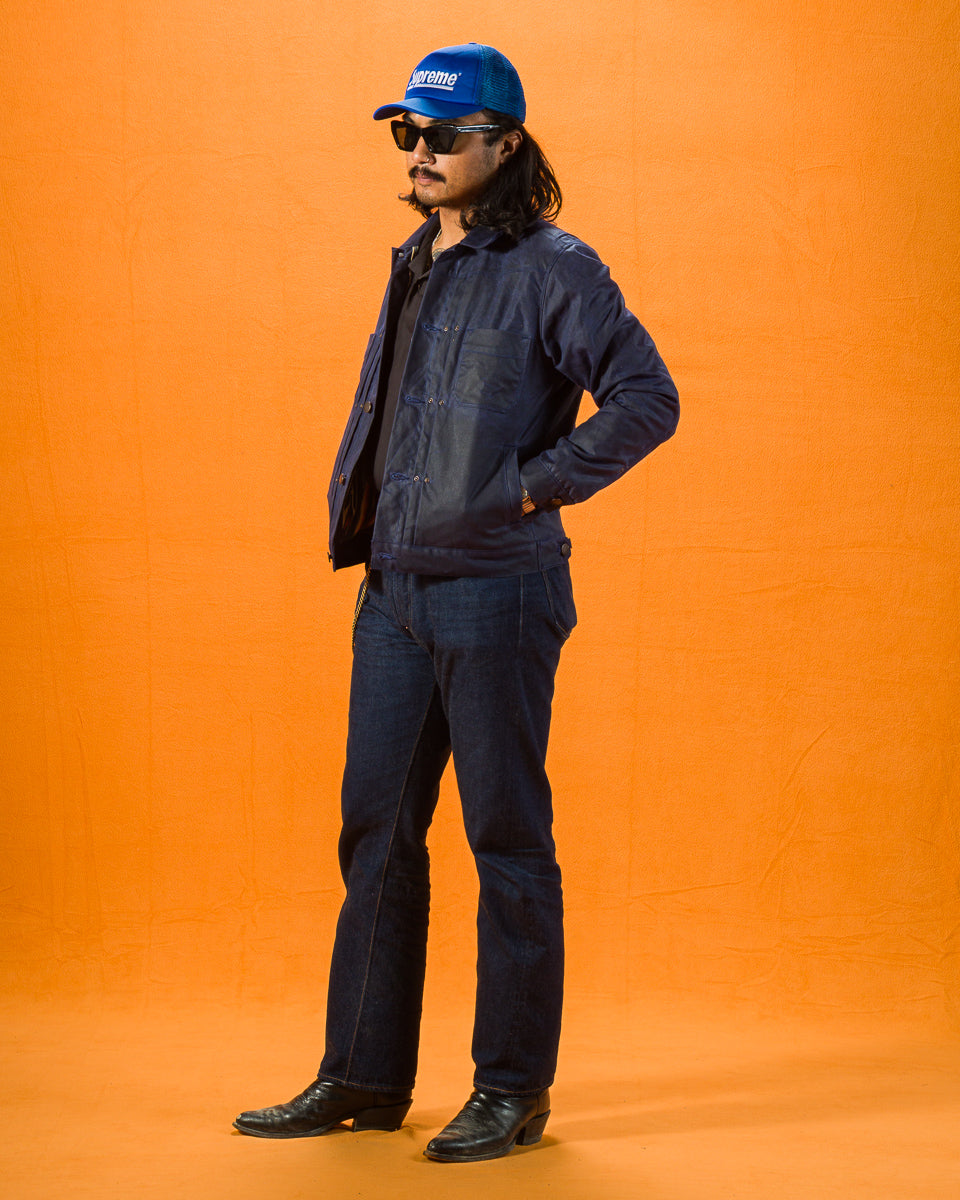 Freenote RJ-1 Jacket - Navy Waxed Canvas - Standard & Strange