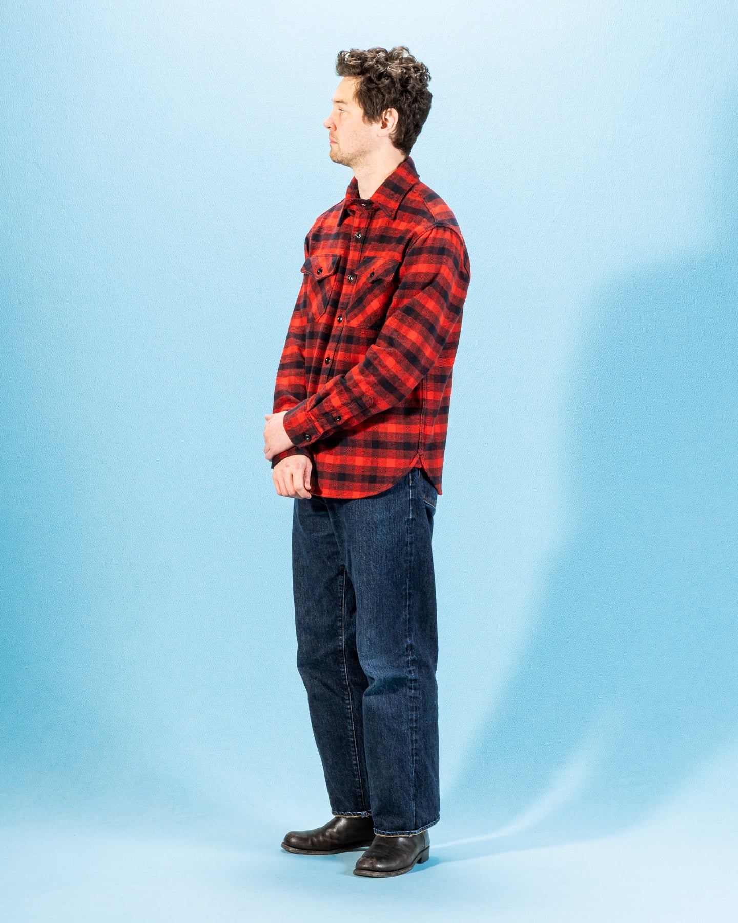 Freenote Scout Shirt - Furnace Red Plaid - Standard & Strange
