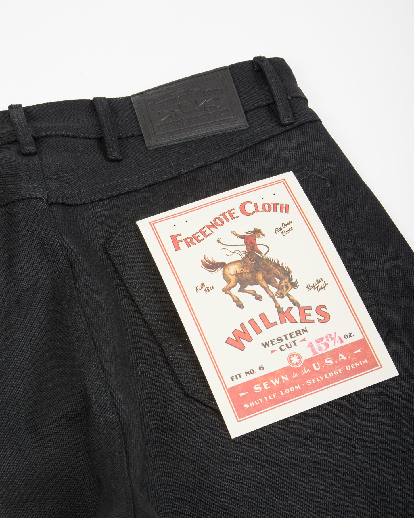 Freenote Wilkes Western - 15.75 oz Black/Black - Standard & Strange