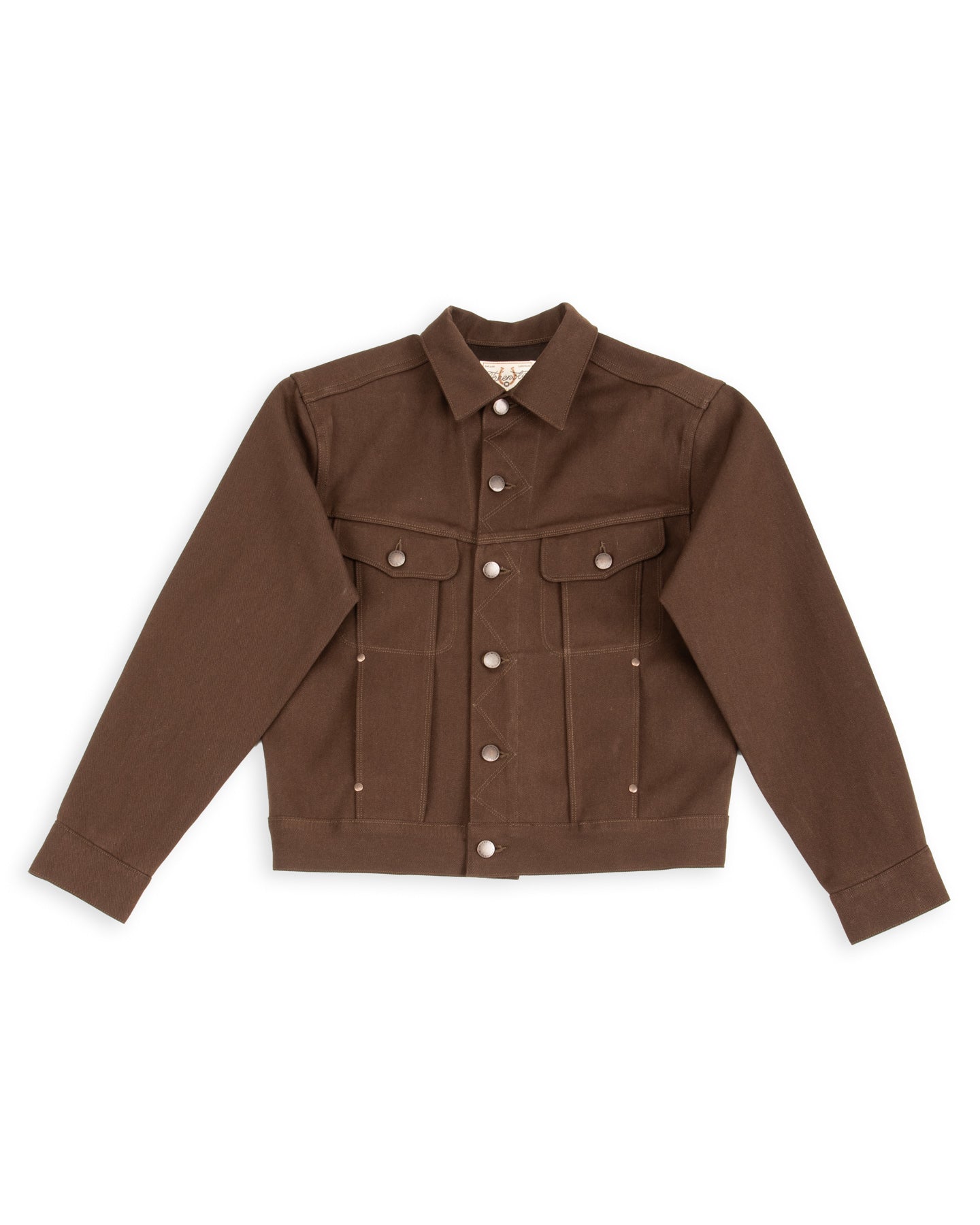 High Low Jacket - 15oz Dark Brown Denim