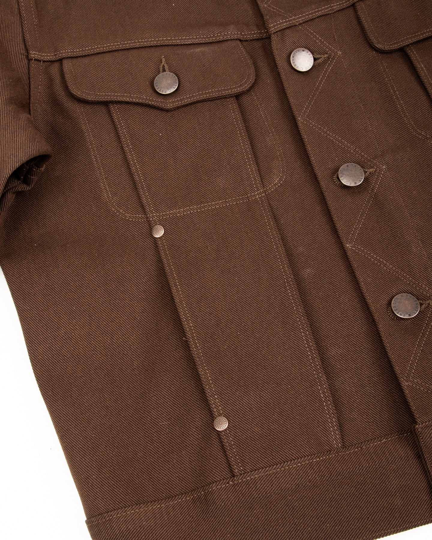 High Low Jacket - 15oz Dark Brown Denim