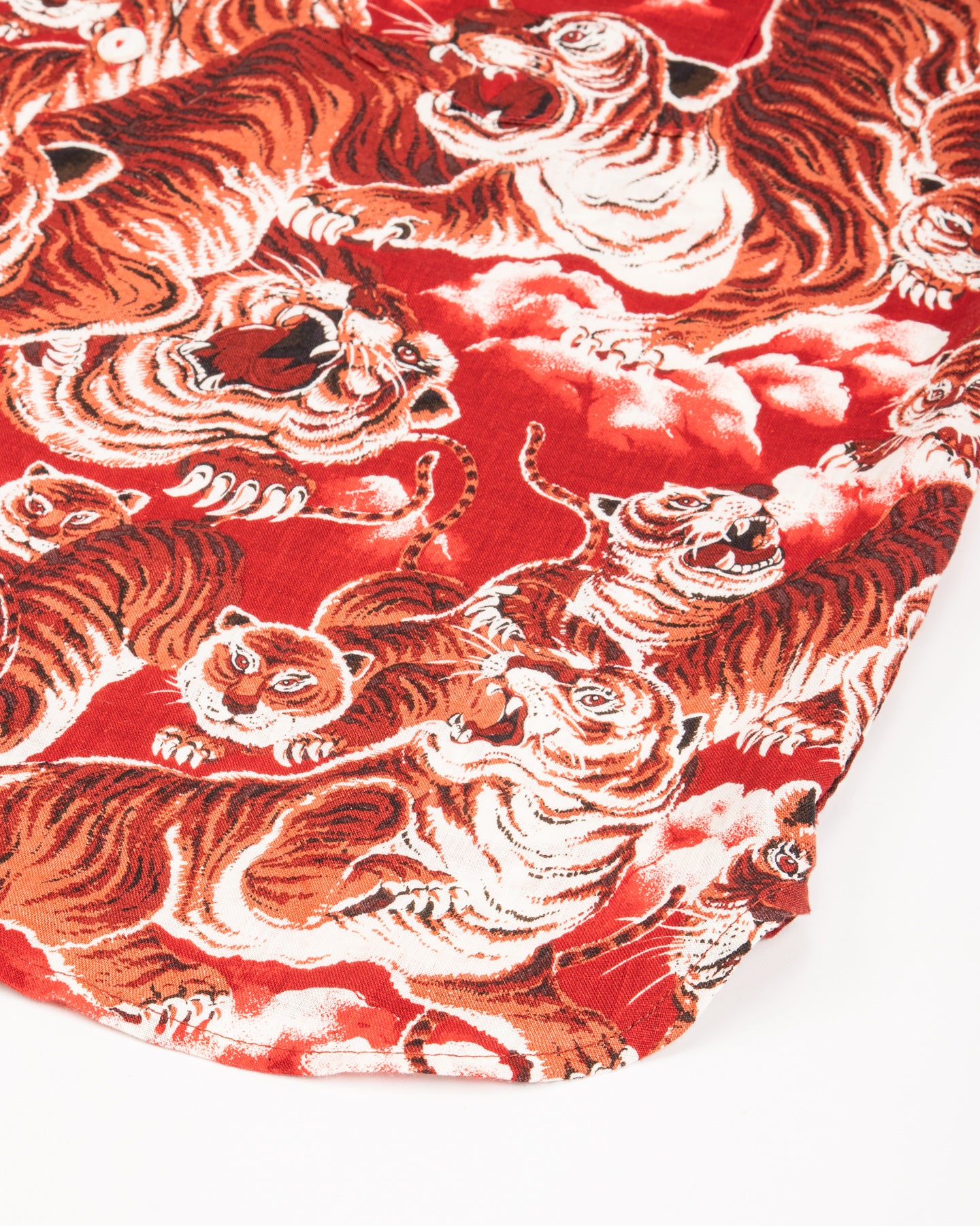 Hawaiian Shirt - Red Tiger