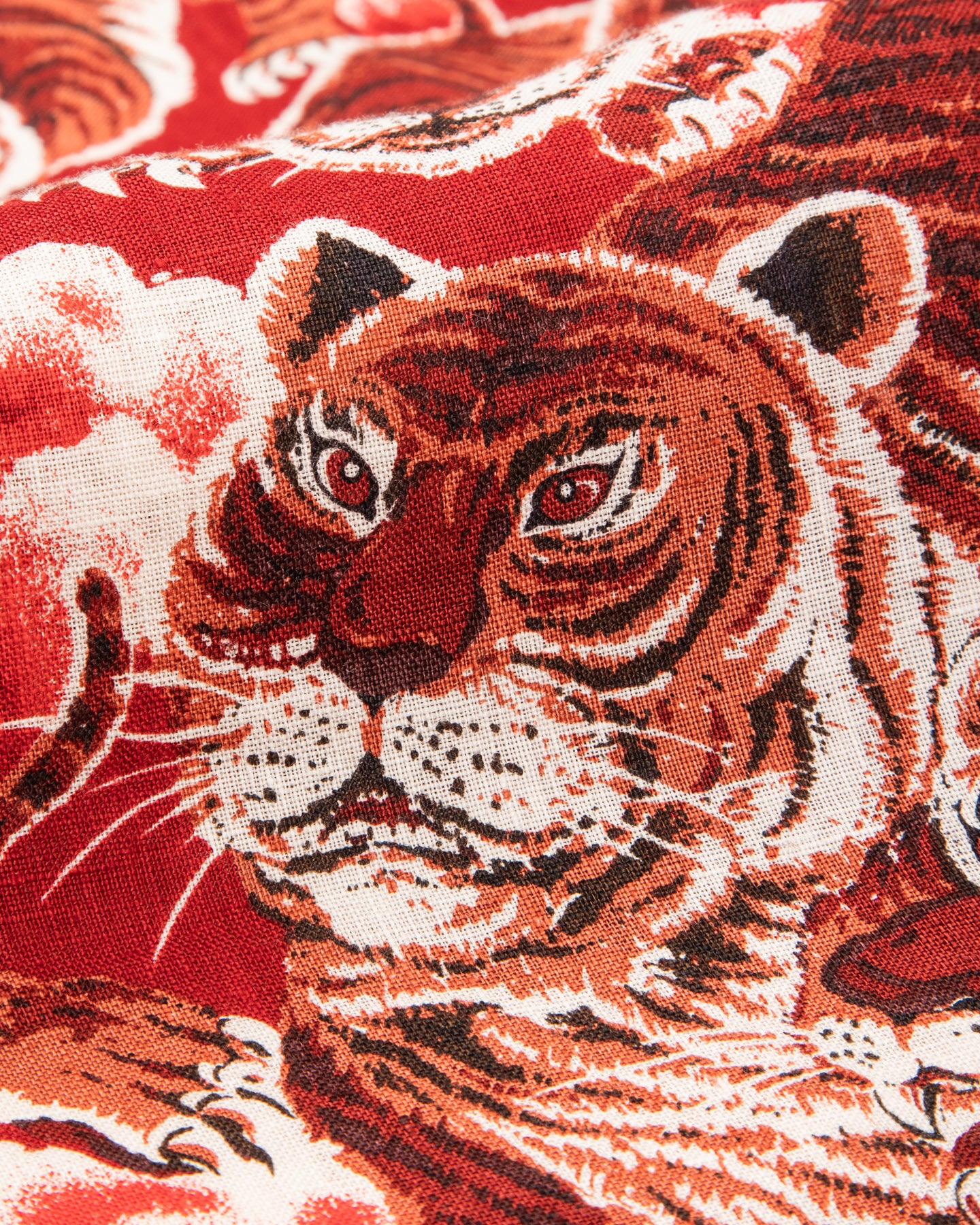 Hawaiian Shirt - Red Tiger