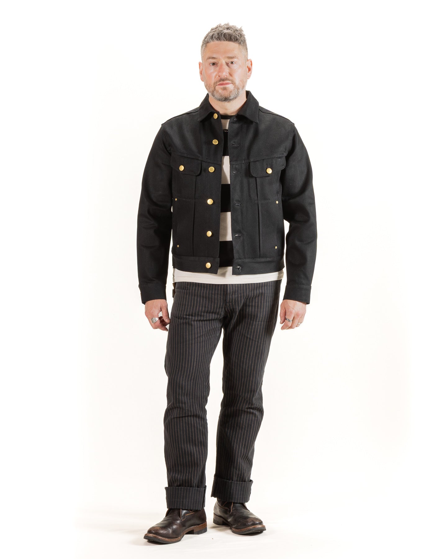 High Low Jacket - 15.75oz Black/Black