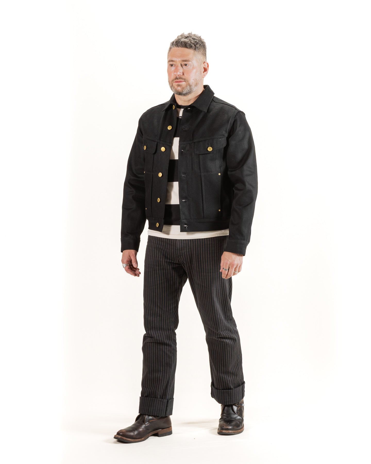 High Low Jacket - 15.75oz Black/Black