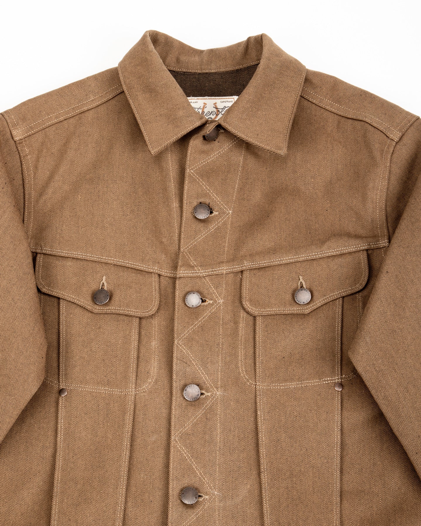 High Low Jacket - 15oz Light Brown Denim