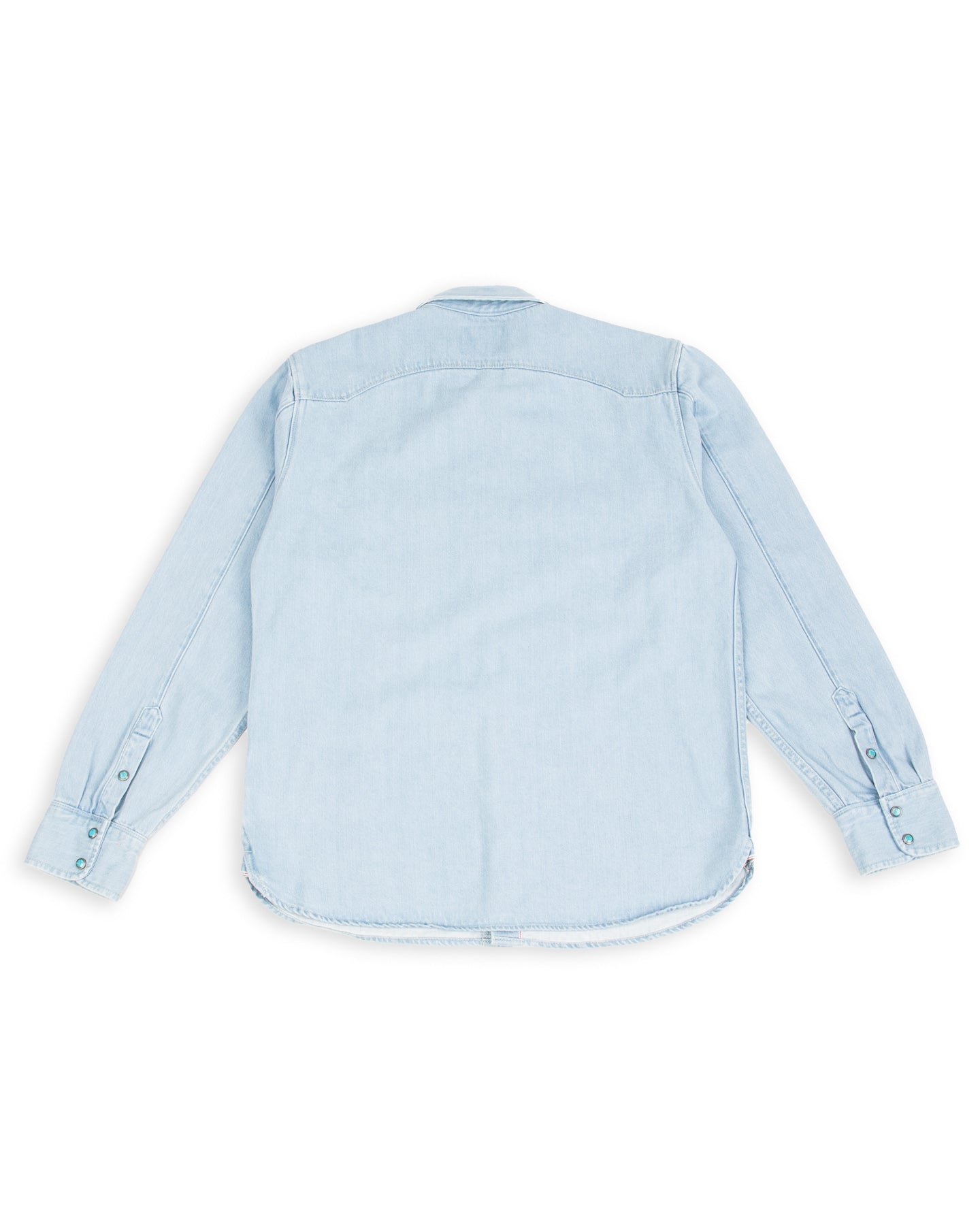 Freenote Modern Western Shirt - 11oz Bleached Denim / Turquoise - Standard & Strange