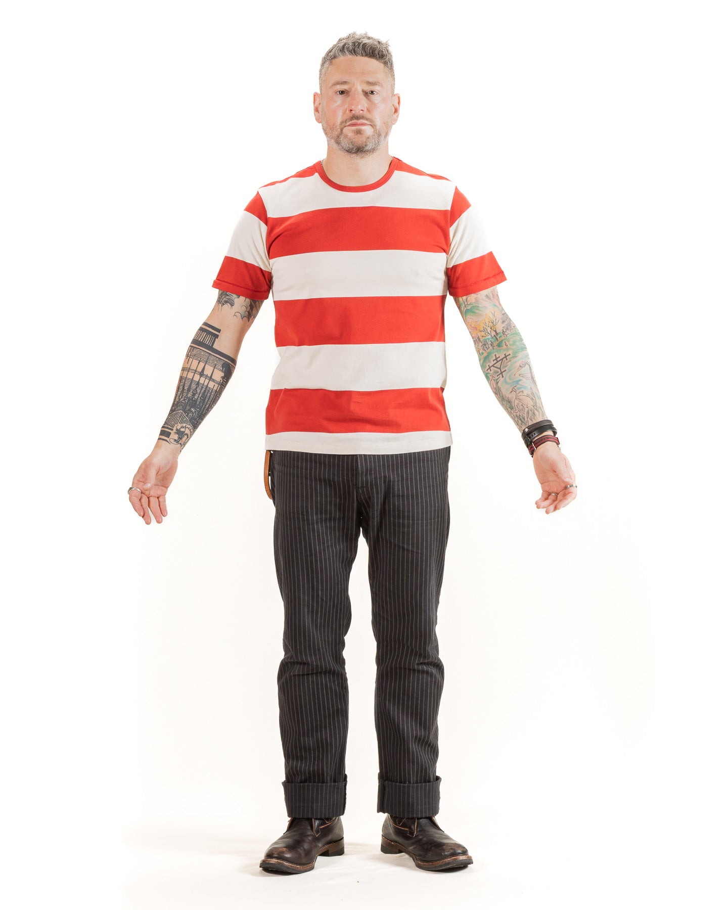 Mooch Tee S/S - Red Stripe