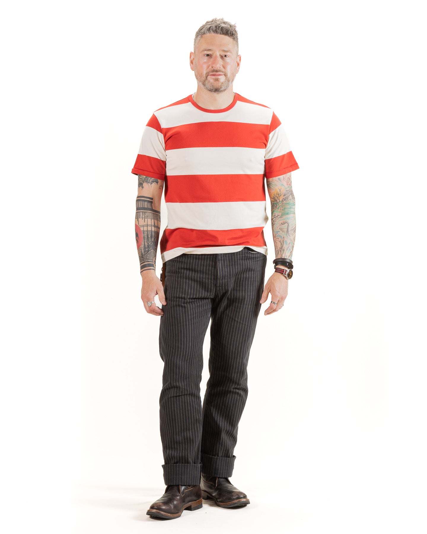 Mooch Tee S/S - Red Stripe