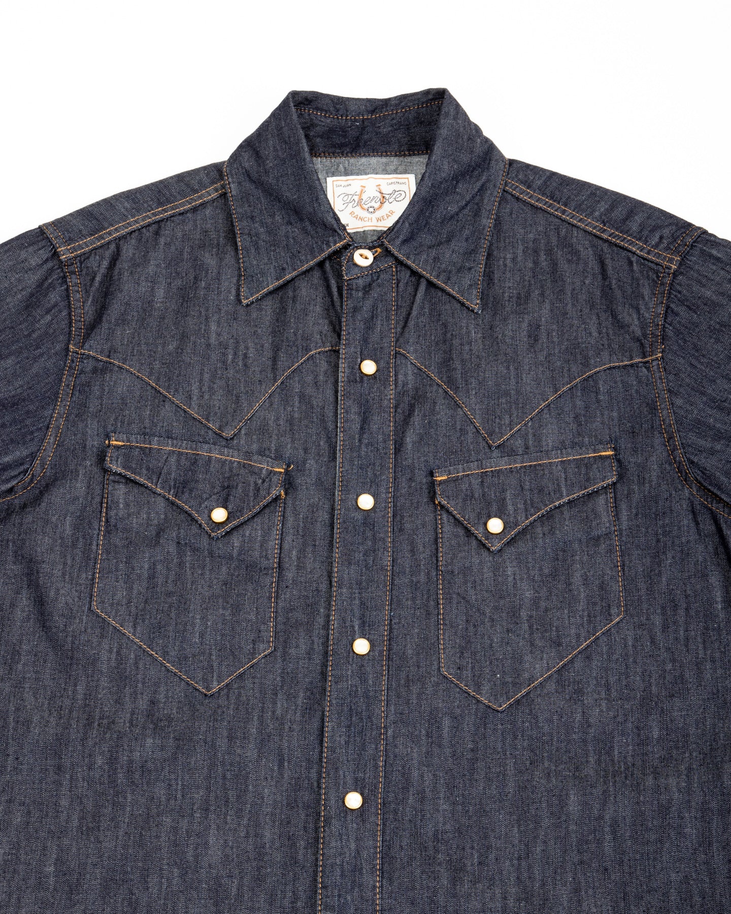 Freenote North Fork S/S Shirt - 6oz Rinsed Denim - Standard & Strange