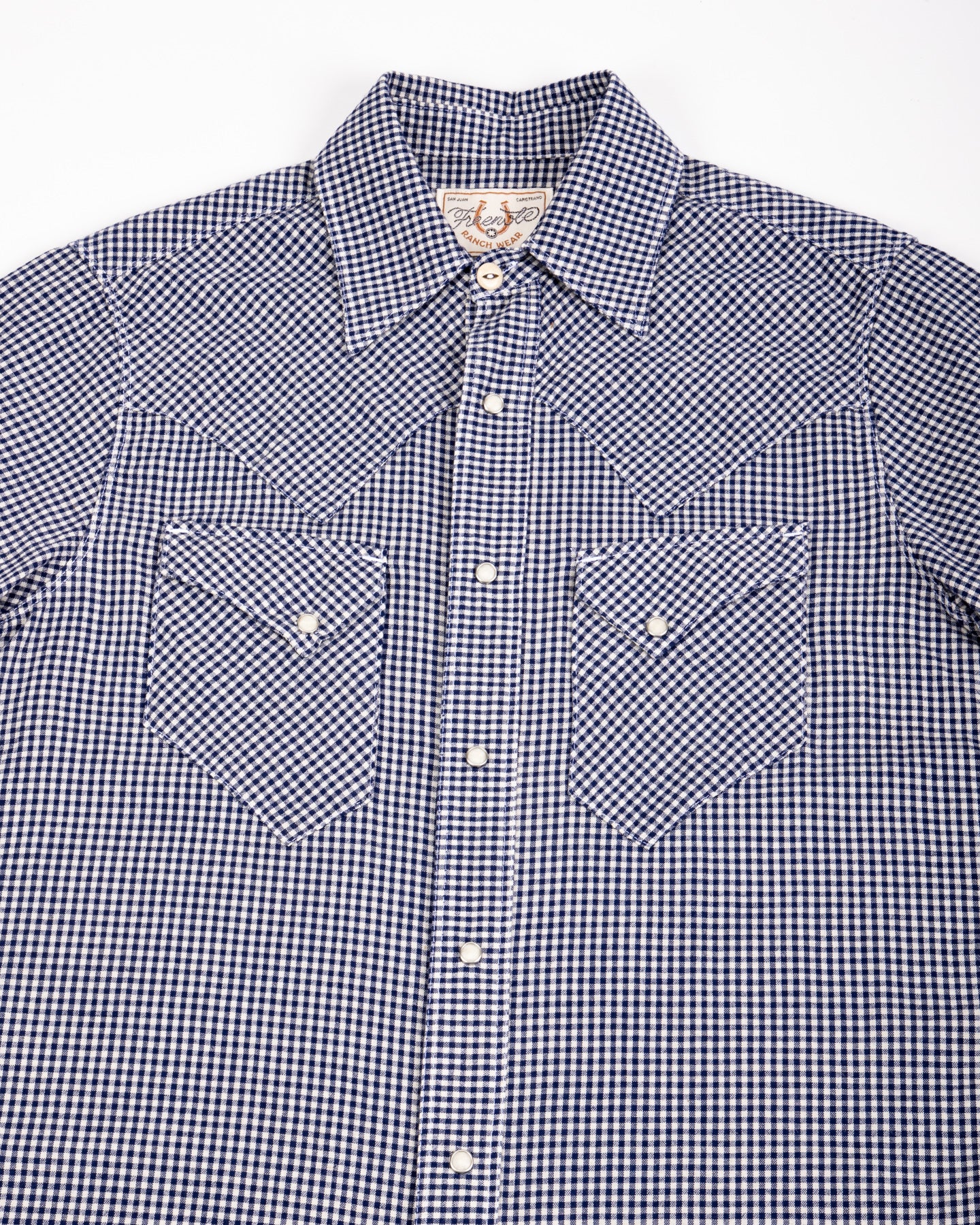 Freenote North Fork S/S Shirt - Blue Gingham - Standard & Strange
