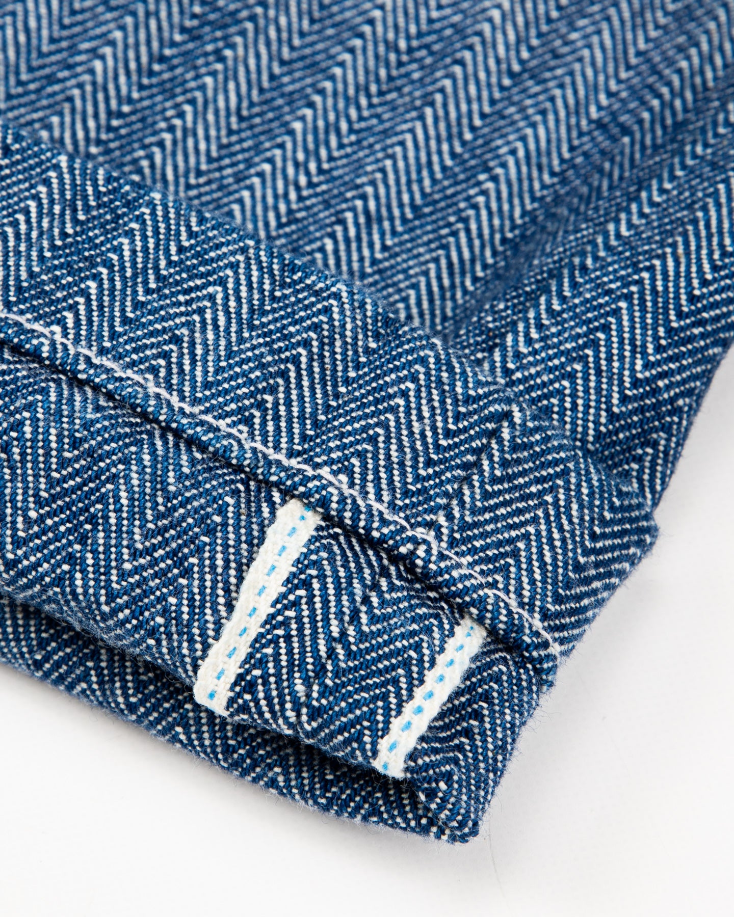 Ortega Pant - 13oz Blue Herringbone